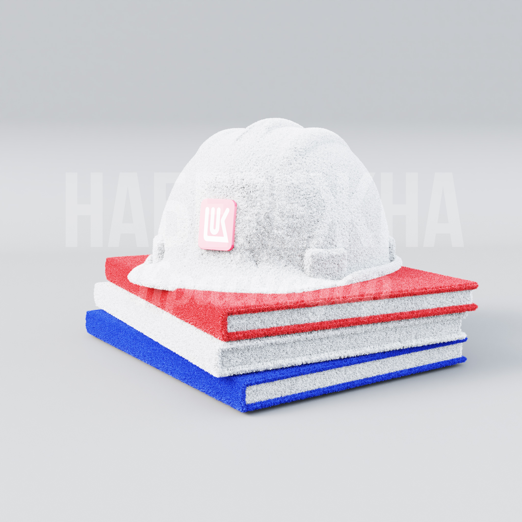 Инженерные книги и Каска Eku 2750x3050x2000 мм. TOP-22.078 Топиарная композиция в виде стопки книг с каской. Привлекает внимание, подчёркивает корпоративную идентичность.