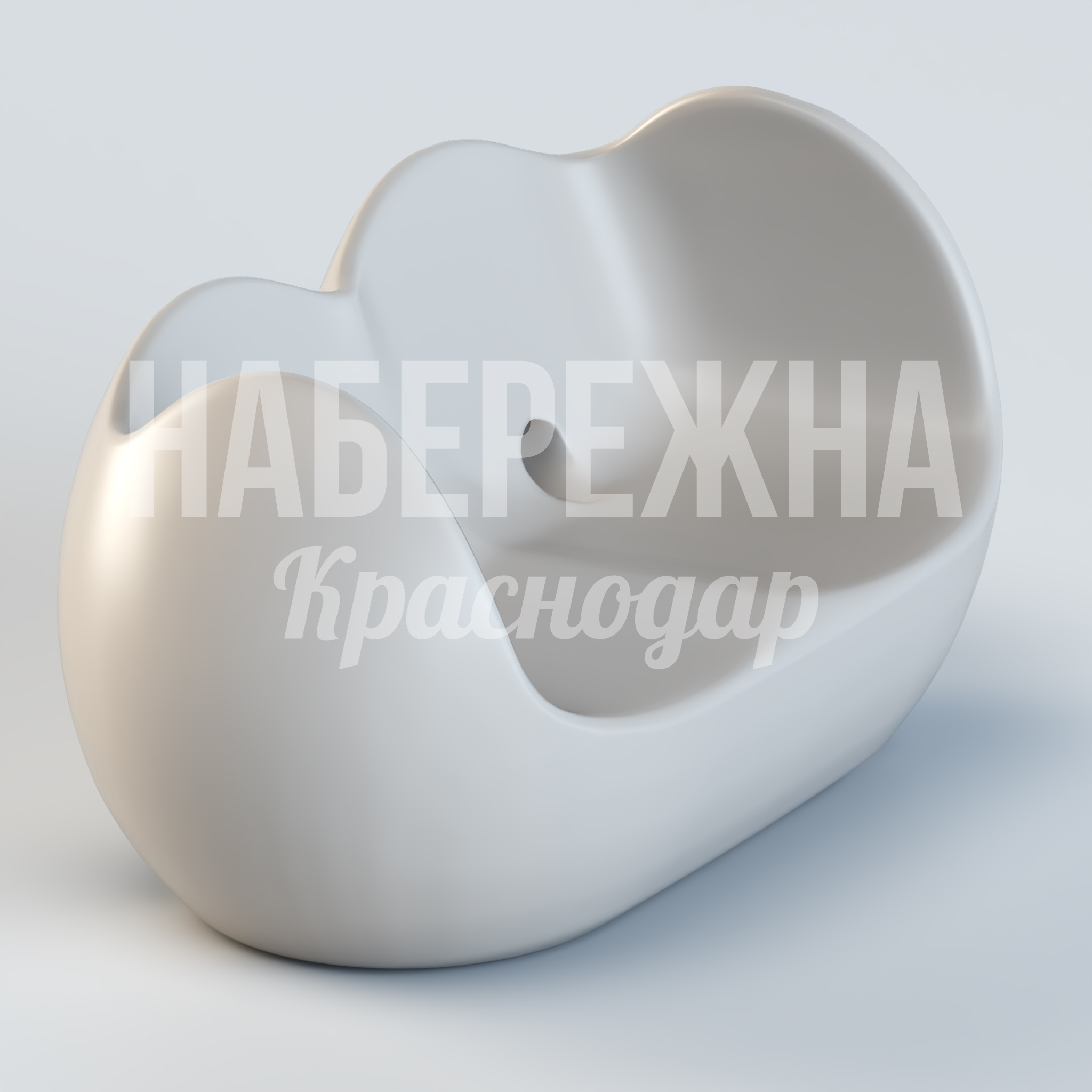 Софа Nuevuvri 860x1580x780 мм. ASK-20.003 Диван с обтекаемыми формами из композитного материала. Стойкий к осадкам и УФ-лучам. Для террас и холлов.