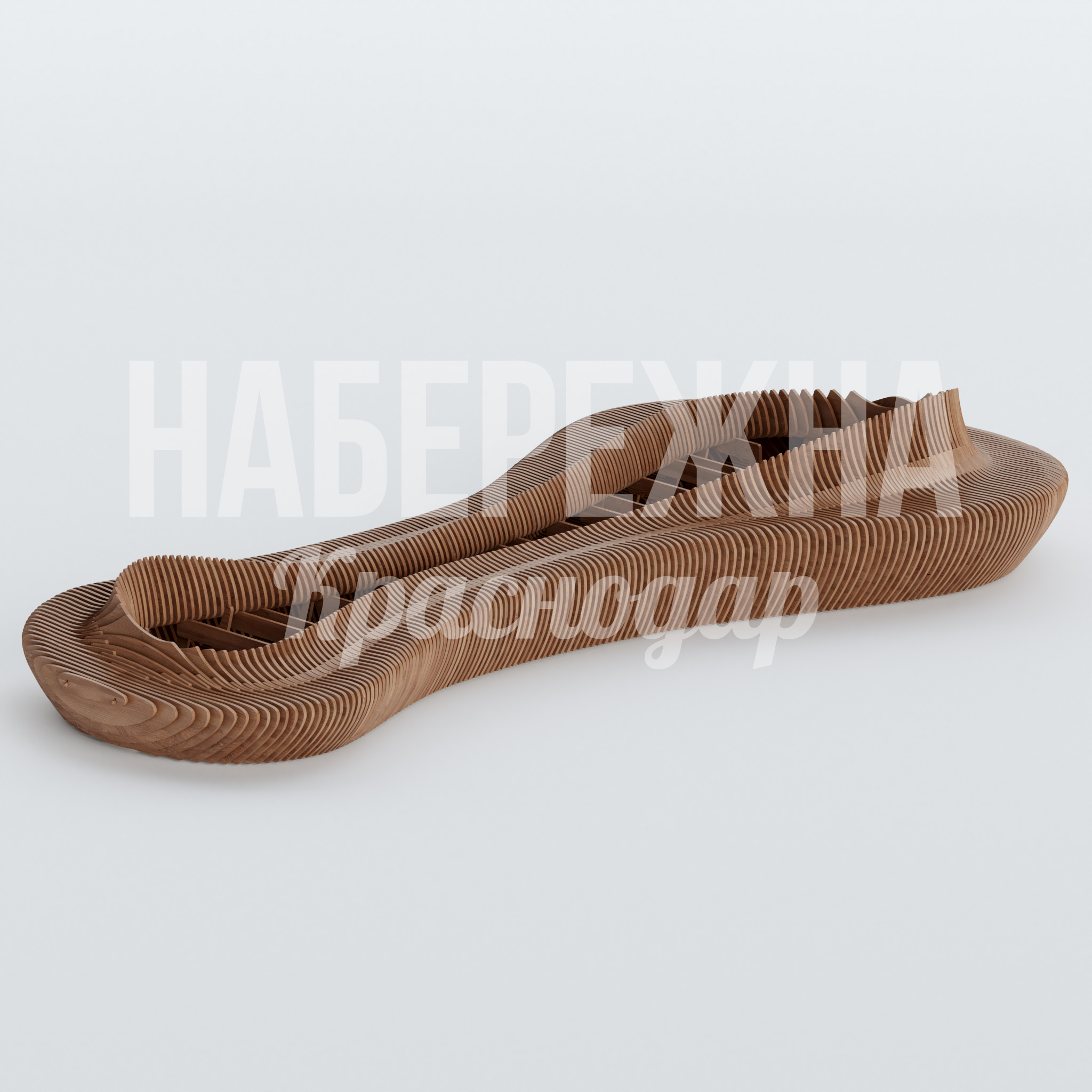 Скамейка Rakma 3140x6600x940 мм. ASK-20.051 Скамейка Rakma со слоистой деревянной конструкцией. Вмещает до 12 человек. Подходит для парков и зон отдыха.