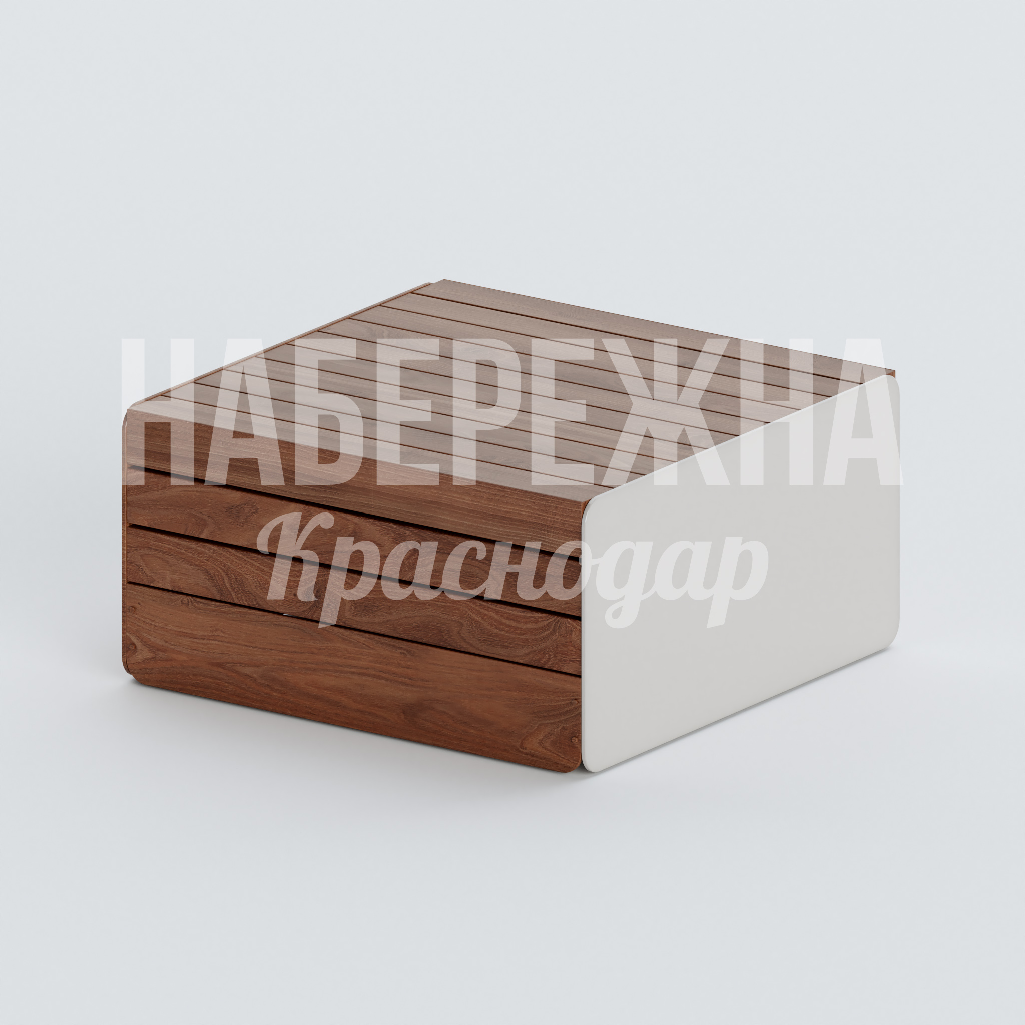 Лавочка Nupnu 1250x1250x435 мм. ASK-20.077-1 Лавочка квадратной формы с комбинированным каркасом. Планки сиденья и спинки обеспечивают комфорт и простоту ухода.
