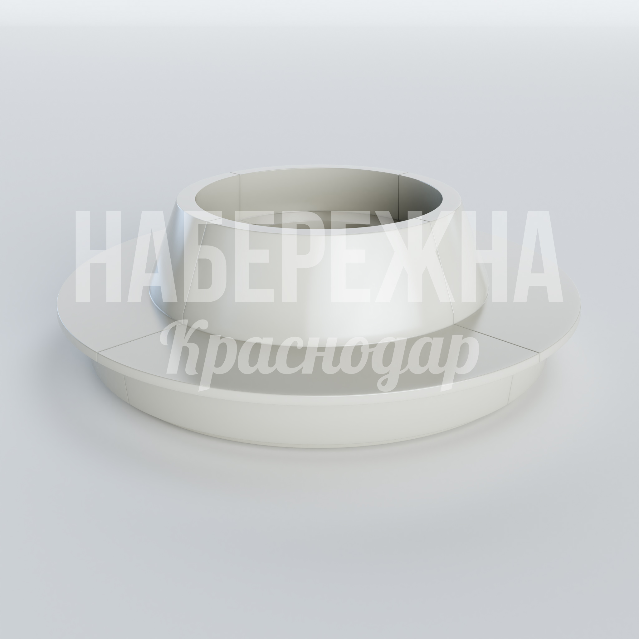 Круговая скамья Mafo 3000x3000x900 мм. ASK-22.100 Круговая скамья для общественных пространств. Вместительная конструкция для одновременного отдыха нескольких человек.
