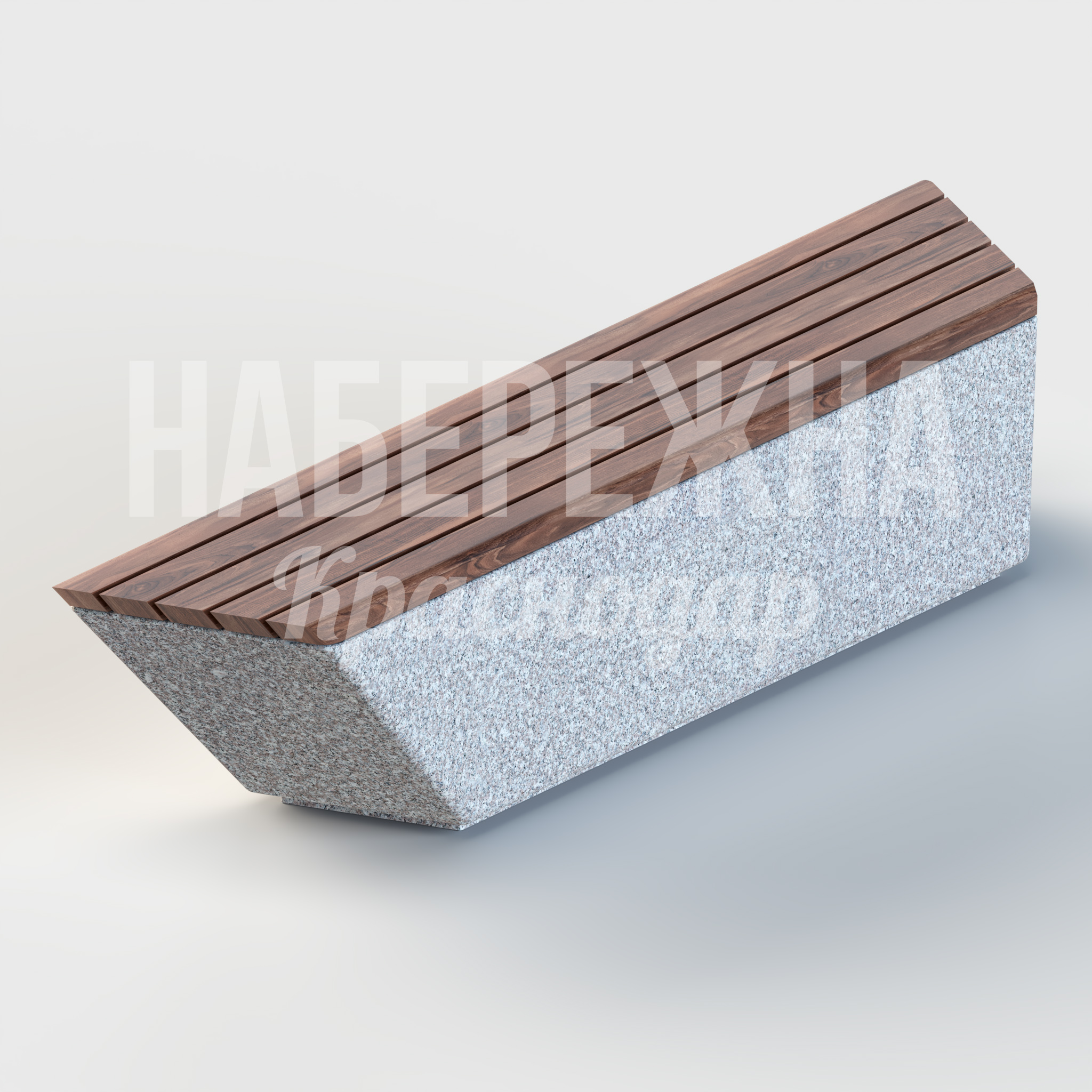 Лавочка Ukdö 450x2500x450 мм. MAF-22.015 Лавочка с монолитным бетонным основанием и деревянным сиденьем. Выдерживает высокие нагрузки, устойчива к вандализму.