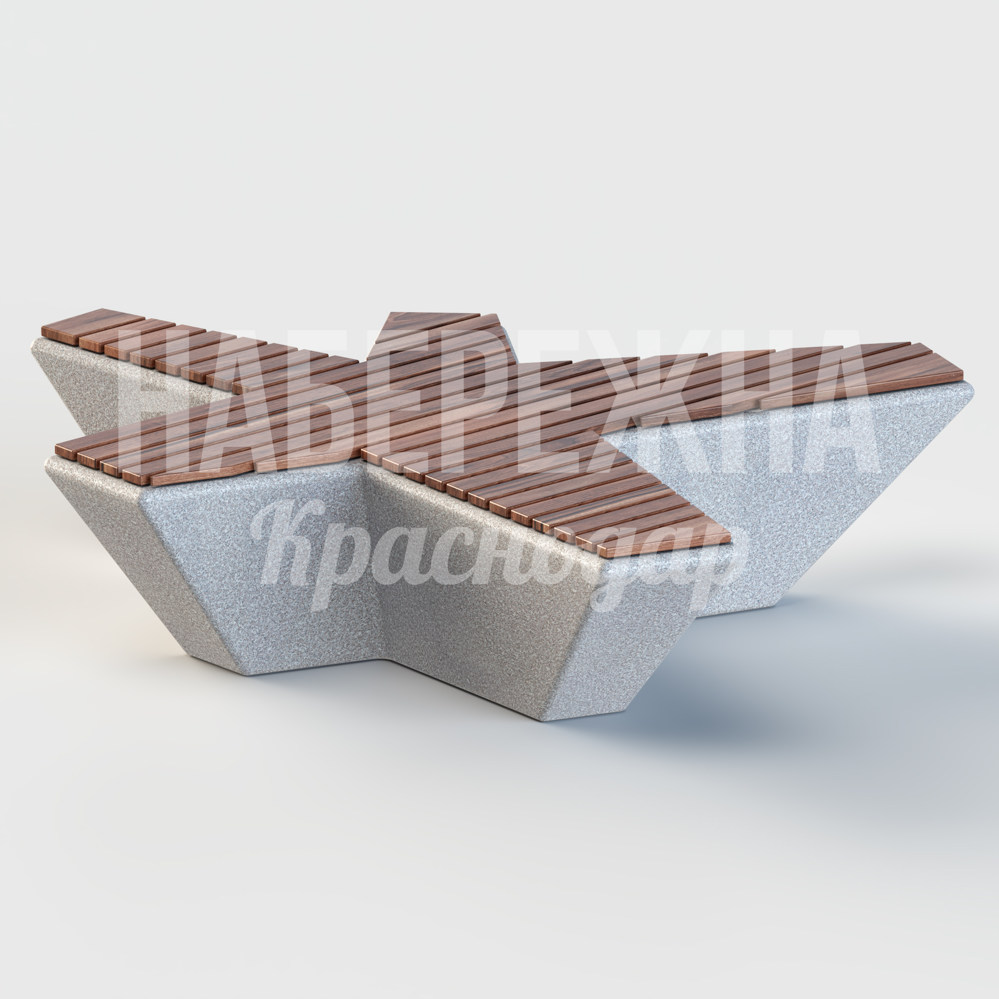 Лавочка Depfuö — купить, MAF-22.018 | Набережна Лавочка Depfuö - купить, 1835x1990x445 мм, Дерево, Стеклопластик