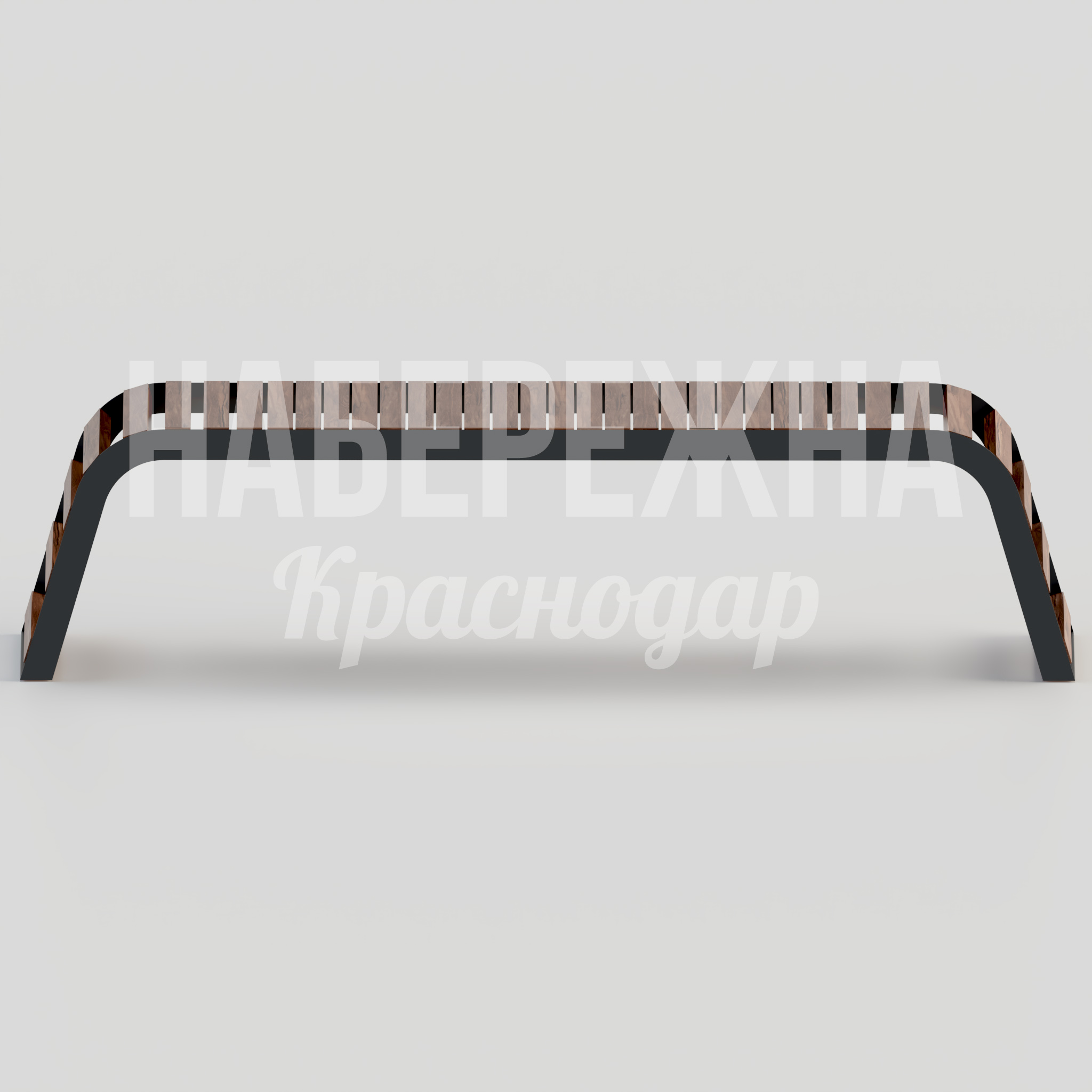 Лавочка Lep — купить, MAF-22.096 | Набережна Лавочка Lep - купить, 510x2060x500 мм, Металл, Дерево