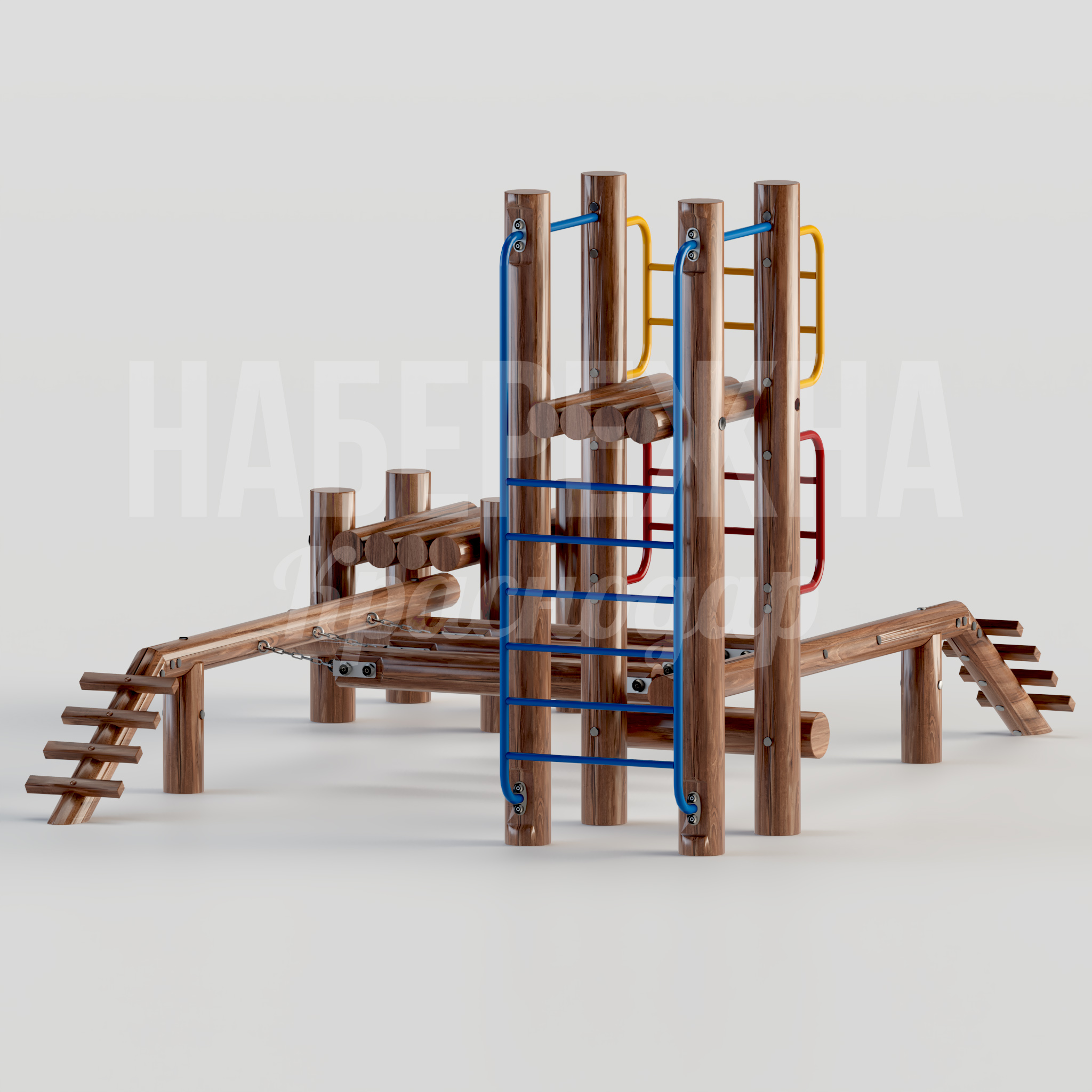 Игровой комплекс Ruudai - заказать, Детские игровые комплексы, Металл, Дерево