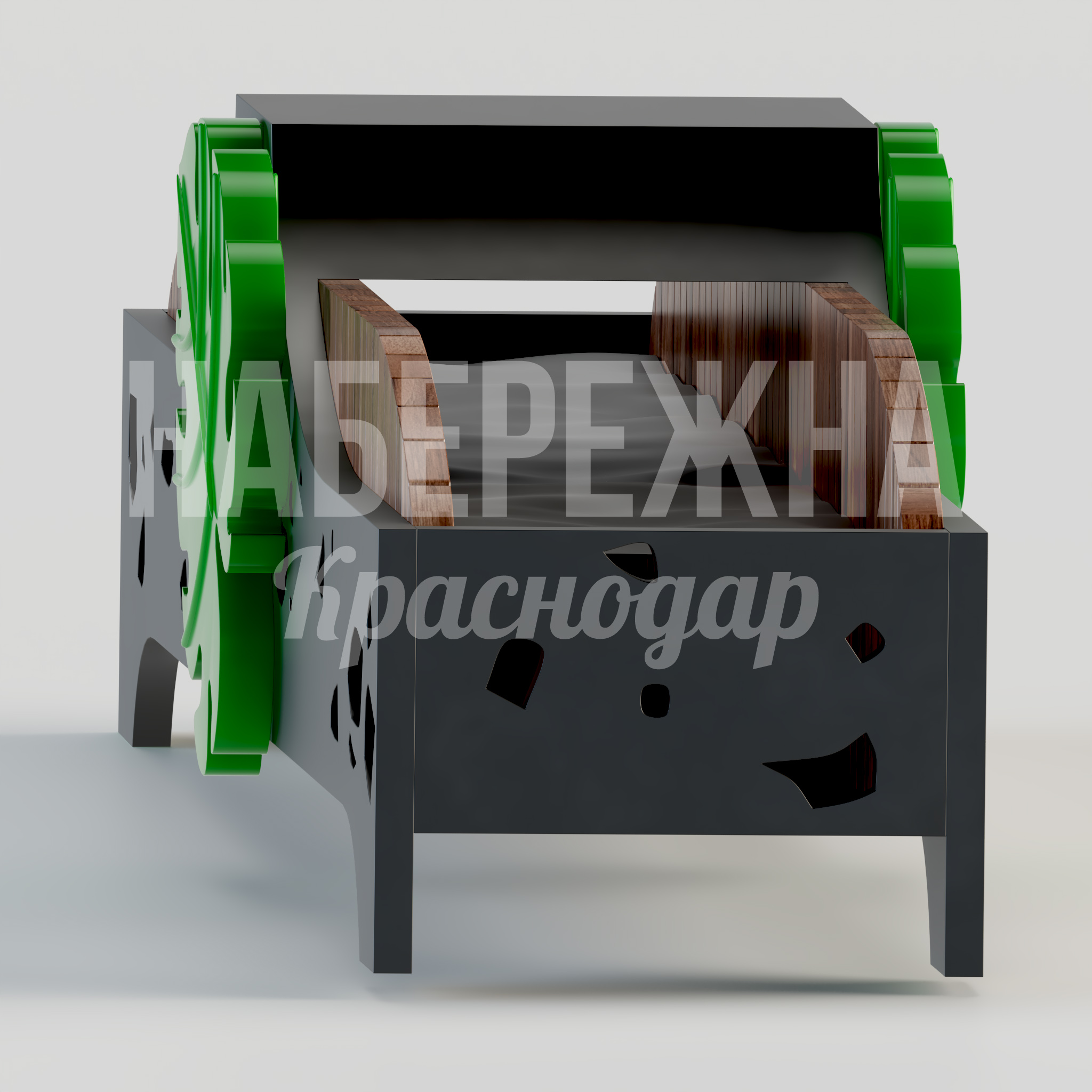 Клумба Ofbo Monstera Plant — купить, MAF-22.141 | Набережна Клумба Ofbo Monstera Plant - заказать, Вазоны и цветочницы, Металл, Дерево