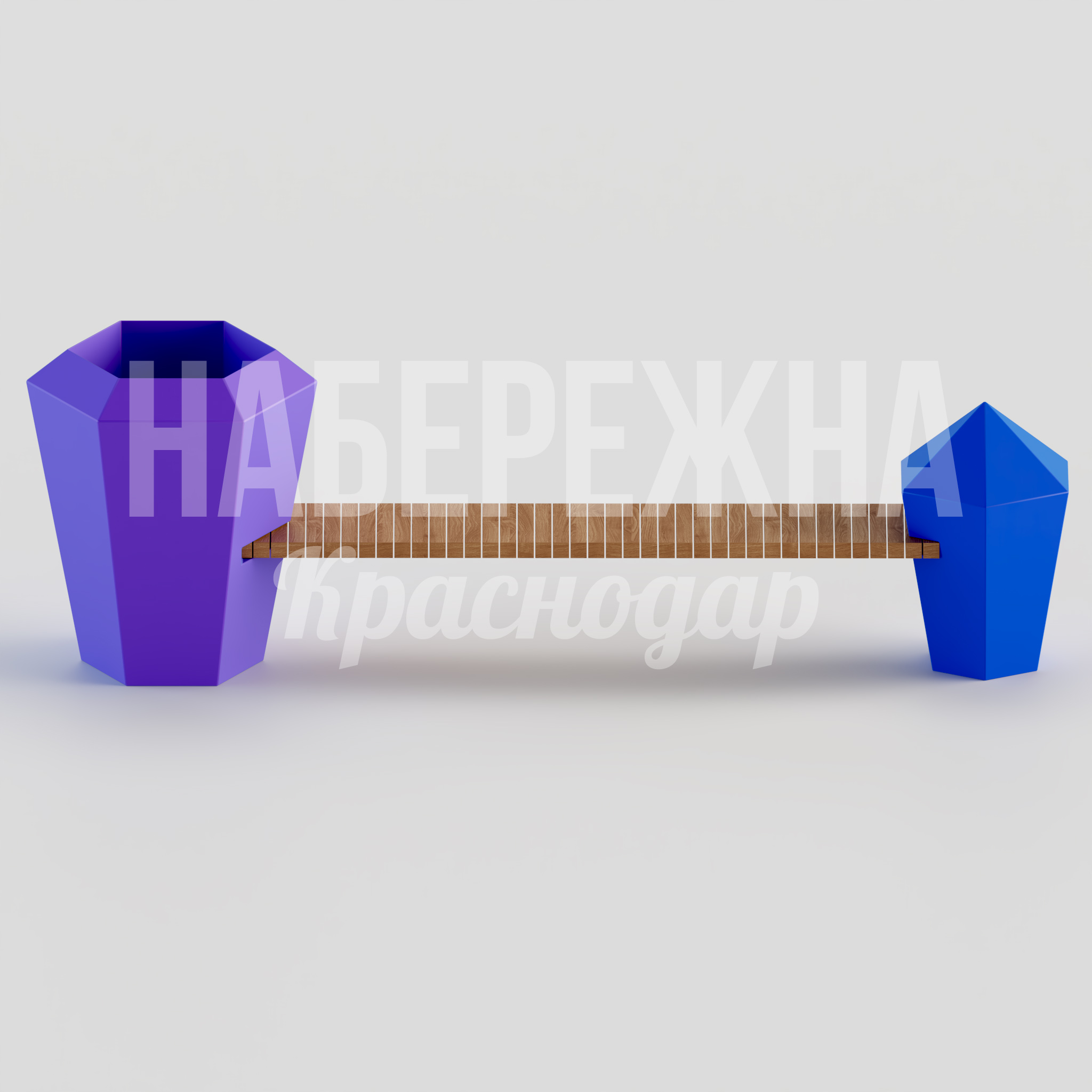 Лавочка Lupce Diamond — купить, MAF-22.153 | Набережна Лавочка Lupce Diamond - купить, 930x2345x1200 мм, Дерево, Стеклопластик
