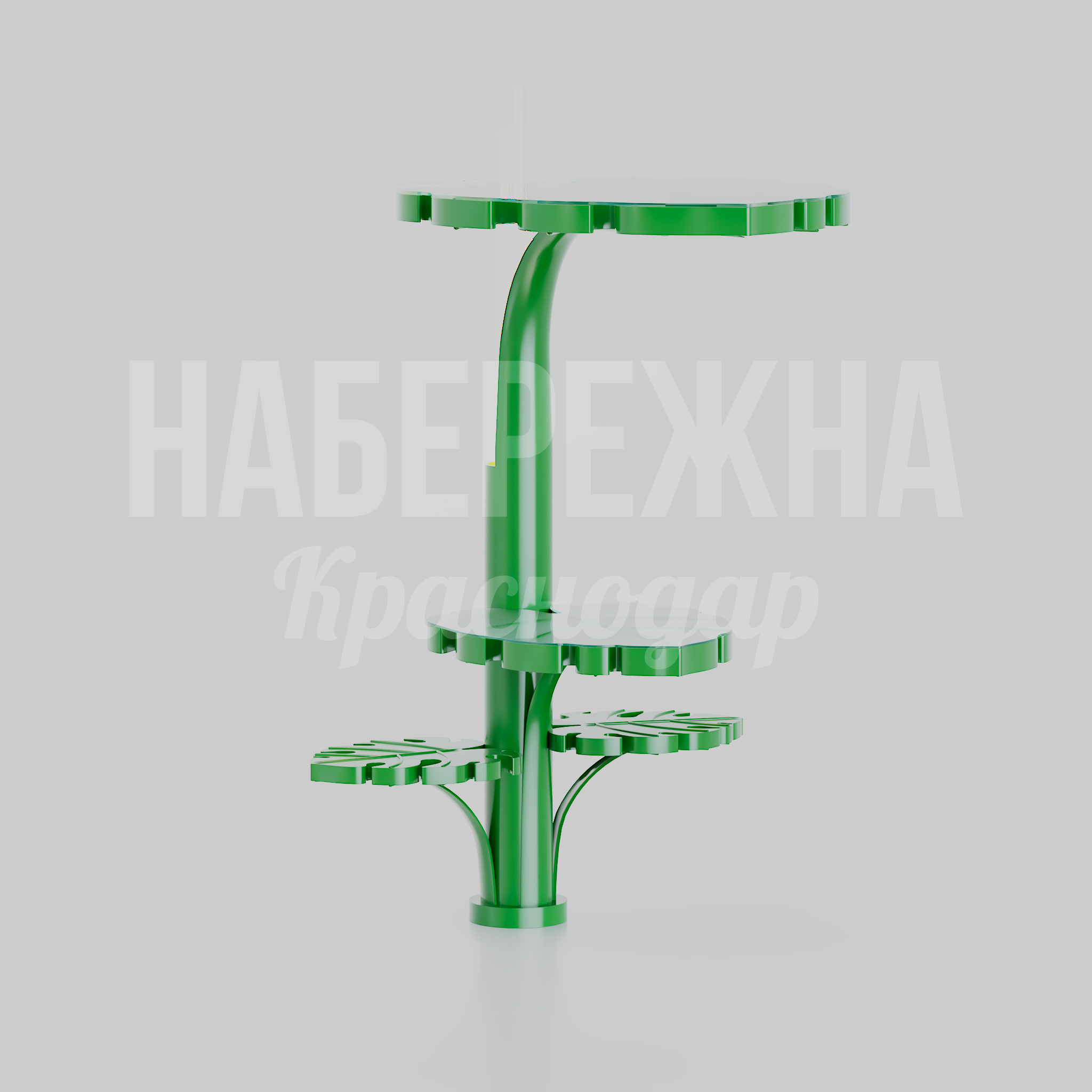 Навес Monstera Plant 1280x1710x2180 мм. MAF-22.160 Навес в форме растения с LED-подсветкой. Защита от солнца и дождя. Яркий акцент для парков и скверов.