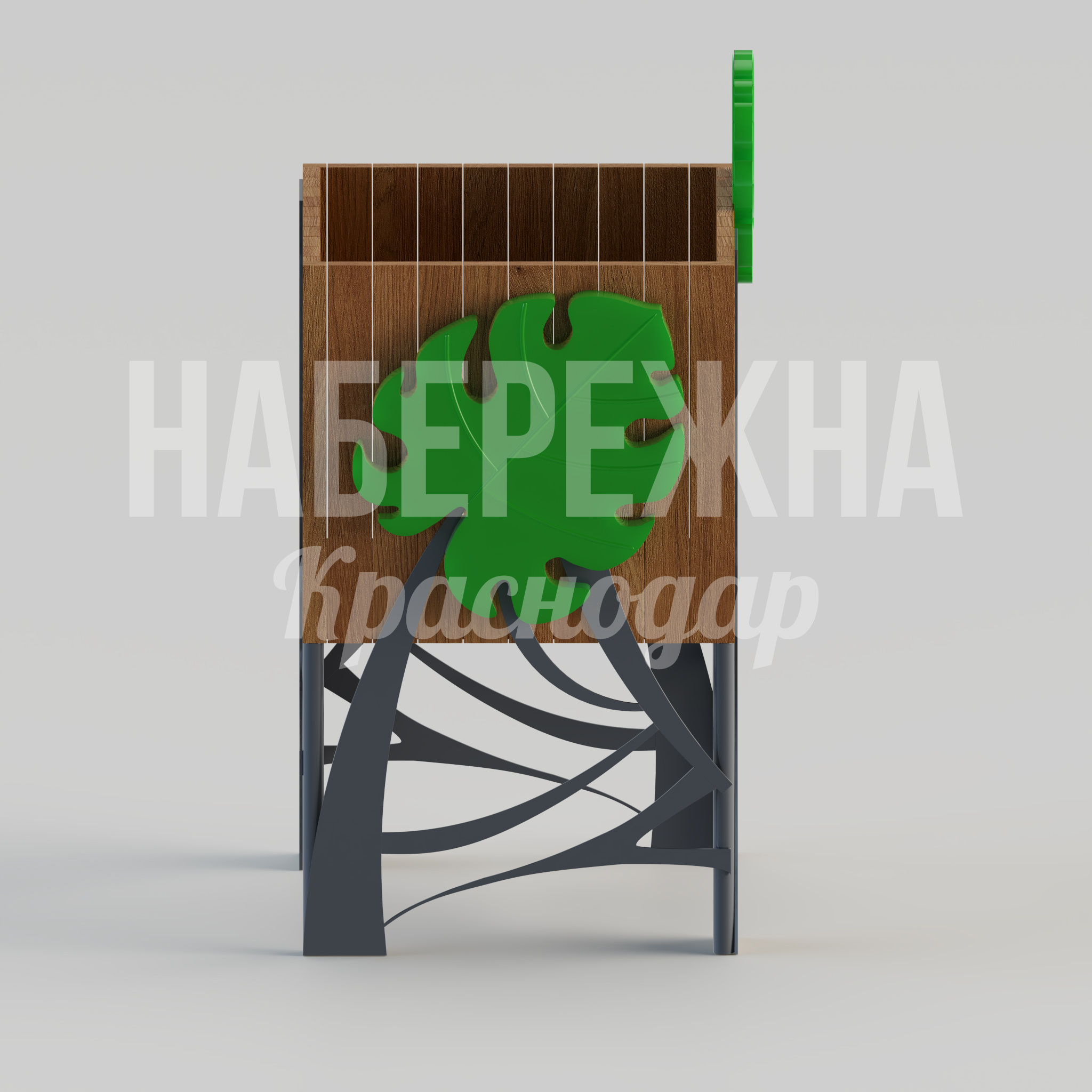 Вазон Lodpebgu Monstera Plant — купить, MAF-22.211 | Набережна Вазон Lodpebgu Monstera Plant - купить, 520x470x880 мм, Металл, Дерево