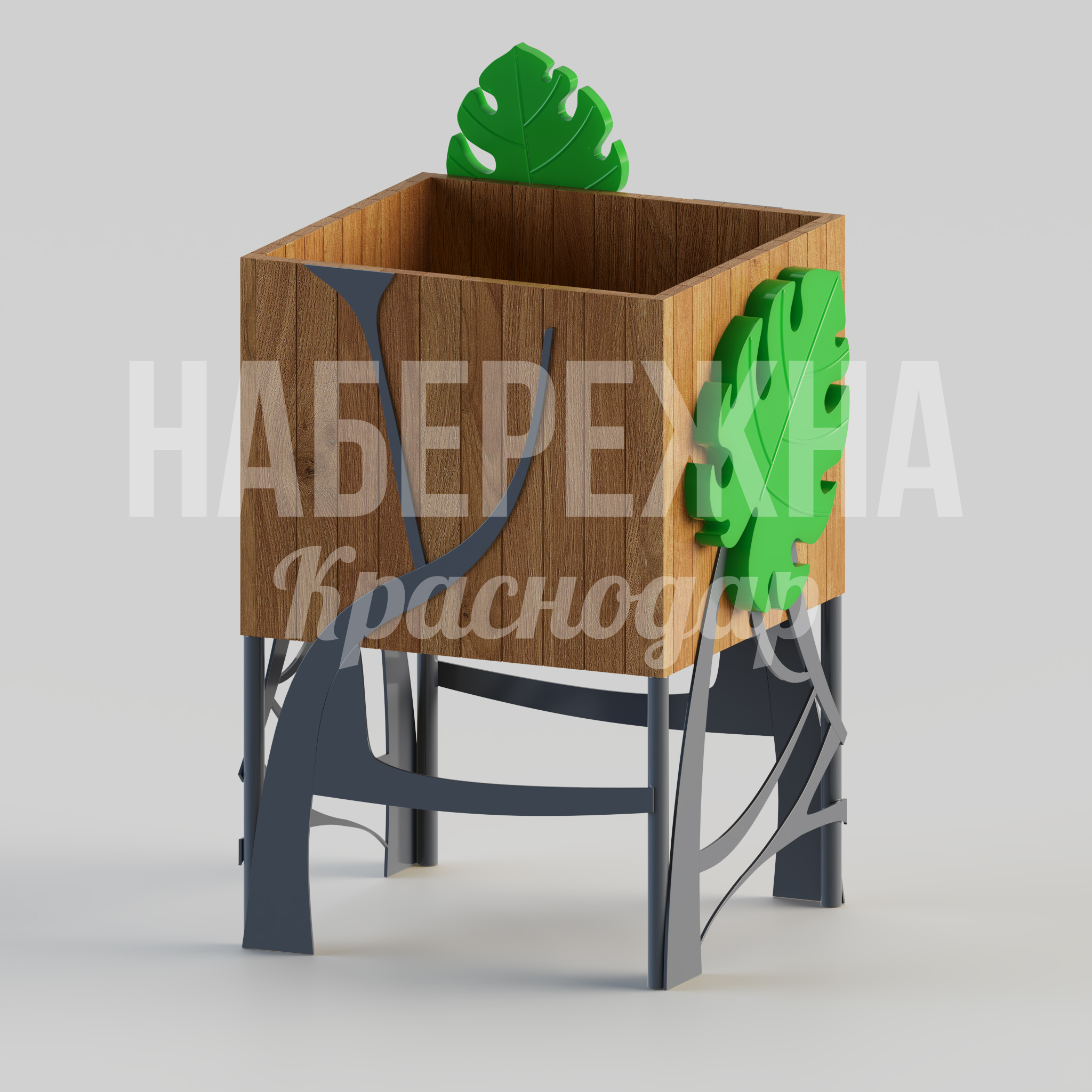 Вазон Lodpebgu Monstera Plant — купить, MAF-22.211 | Набережна Вазон Lodpebgu Monstera Plant - заказать, Вазоны и цветочницы, Металл, Дерево