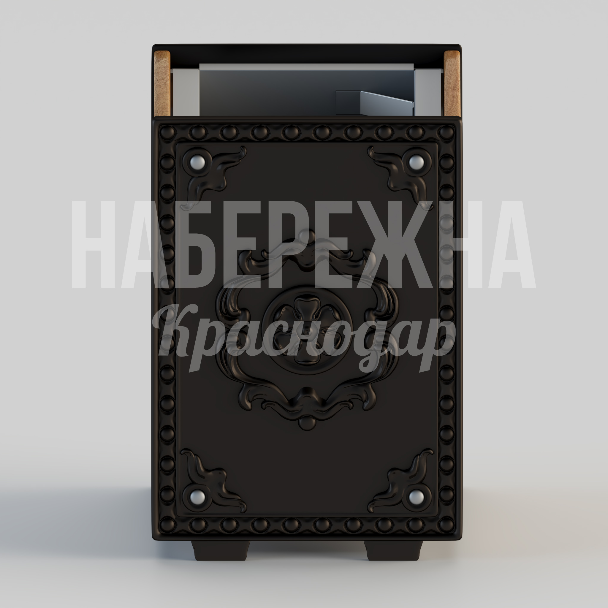 Урна Gobgib — купить, MAF-22.214 | Набережна Урна Gobgib - купить, 380x395x550 мм, Металл, Дерево