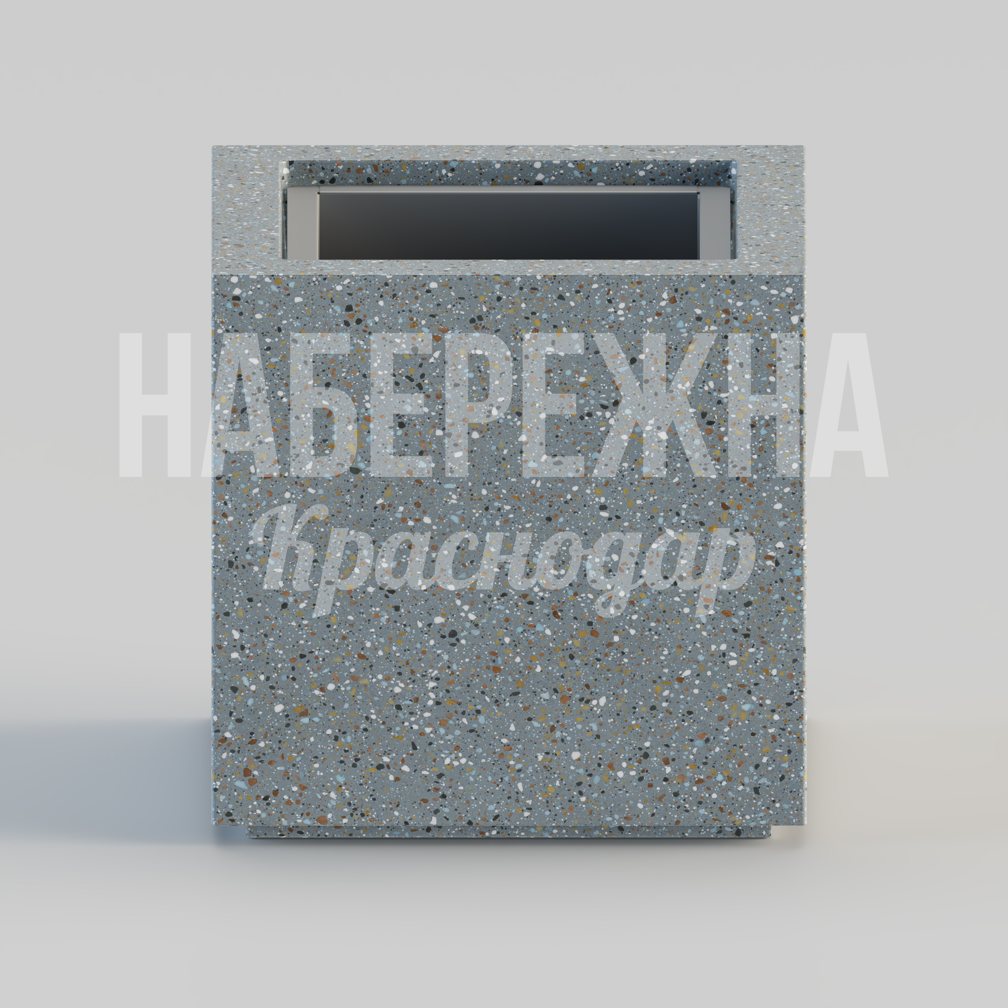 Урна Oiko — купить, MAF-22.219 | Набережна Урна Oiko - купить, 600x600x600 мм, Бетон, Металл
