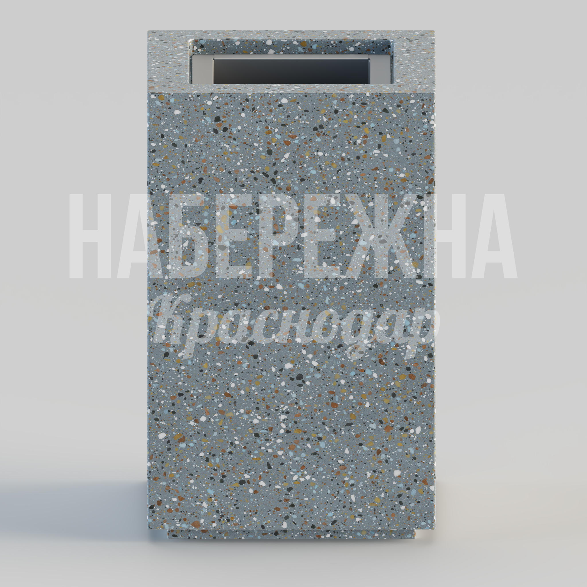 Урна Keyro - купить, 500x500x800 мм, Бетон, Металл