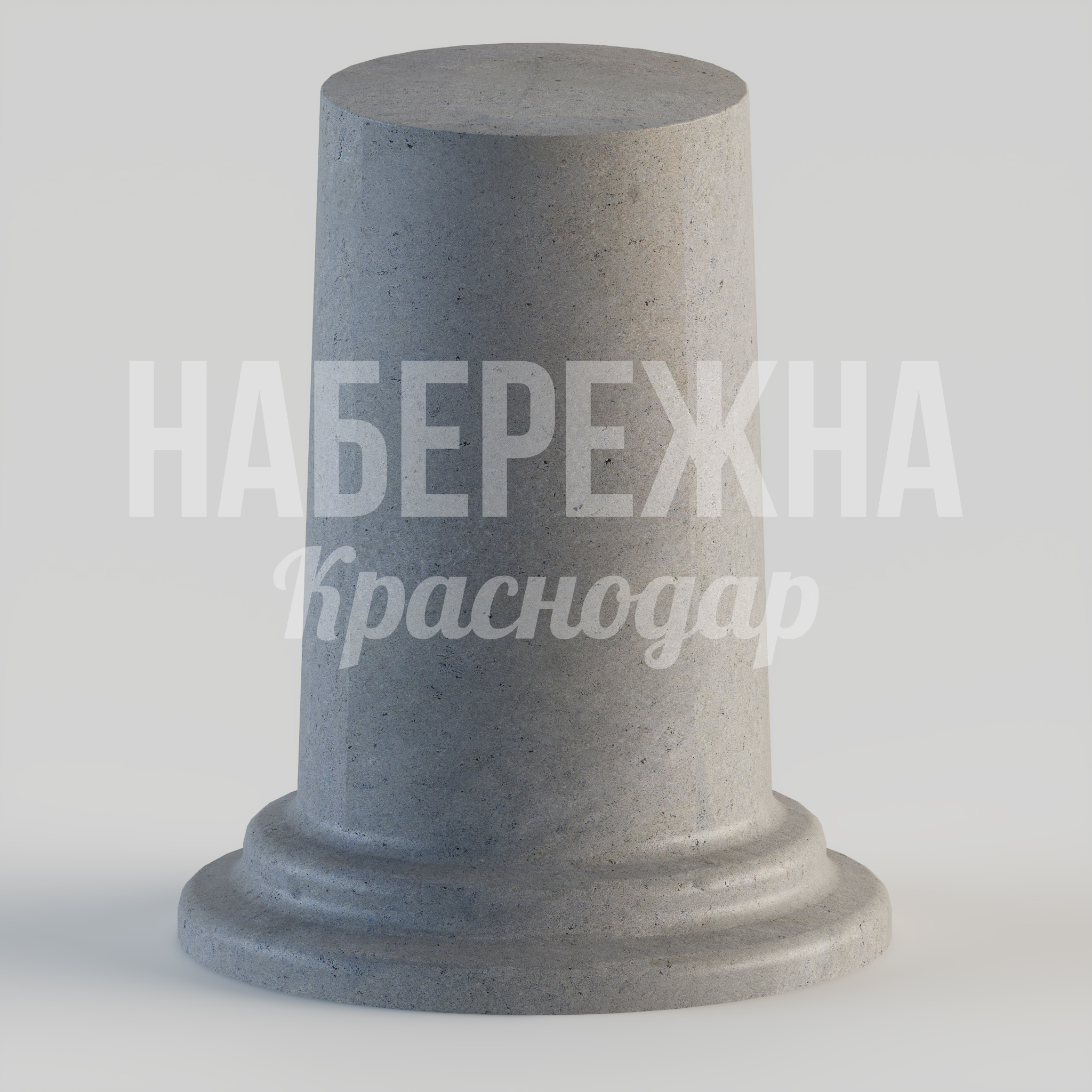 Боллард Fesrivkö 600x600x740 мм. MAF-22.232 Боллард с цельнолитым корпусом и расширенным основанием для защиты территории от несанкционированного проезда.