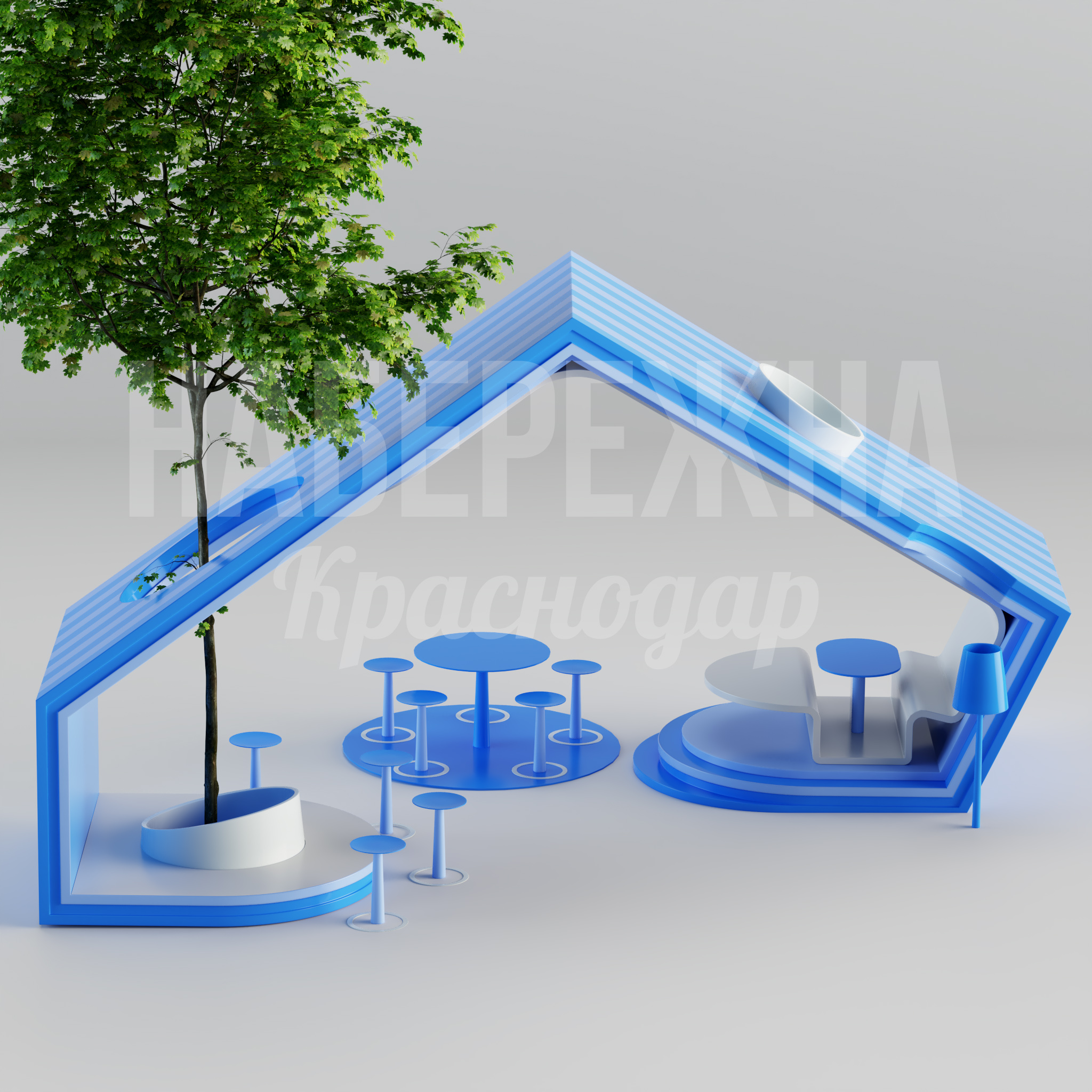 Арка пространство Fervo - купить, 6500x8870x4900 мм, Металл, МПК