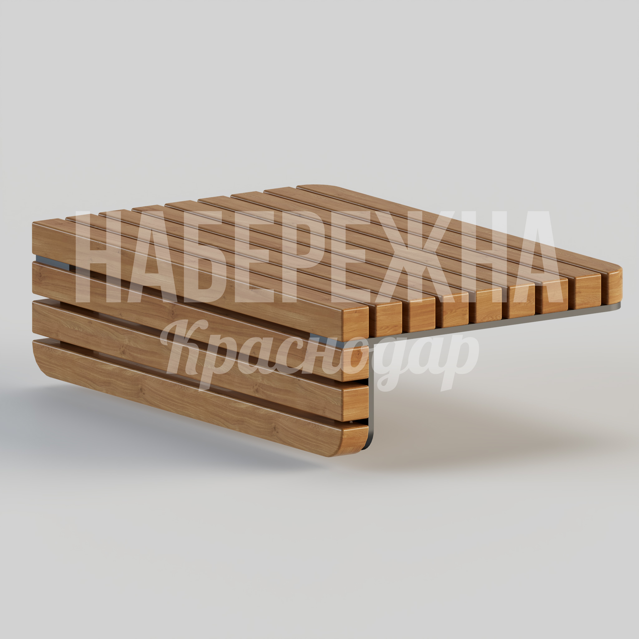 Настил Ögjemco 425x645x185 мм. MAF-22.275 Настил из реечных планок на металлокаркасе для террас и зон отдыха, устойчив к нагрузкам и осадкам.
