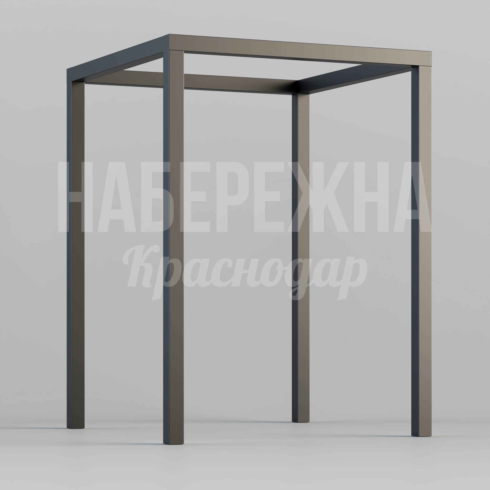 Пергола Nipbuuhli 2800x2800x3750 мм. MAF-22.286 Пергола с квадратной конструкцией из стальных профилей. Порошковая окраска защищает от коррозии и выгорания.