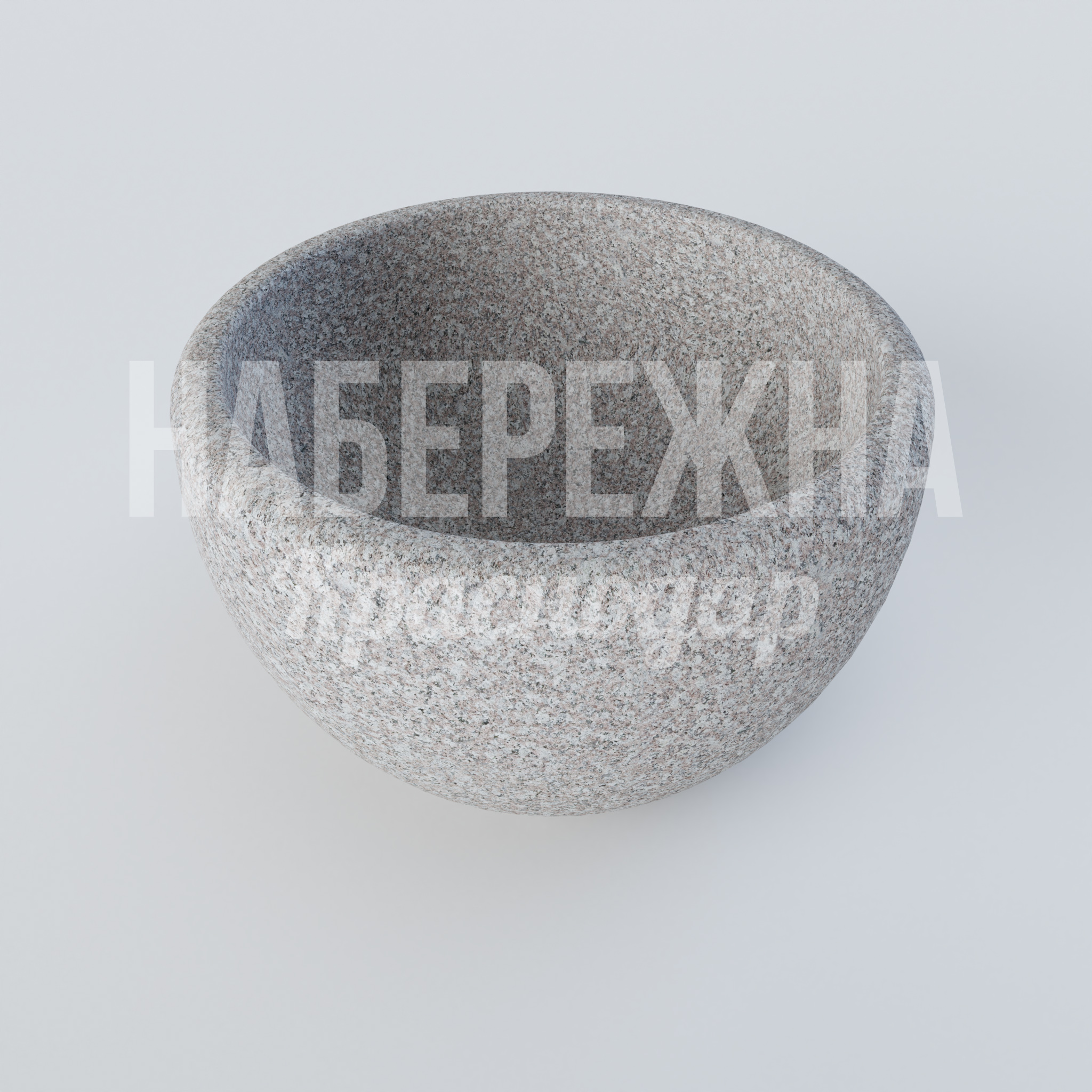 Горшок Rebjö 1000x1000x440 мм. MAF-22.318 Вазон круглой формы с фактурной поверхностью под натуральный камень. Устойчив к осадкам и перепадам температур.