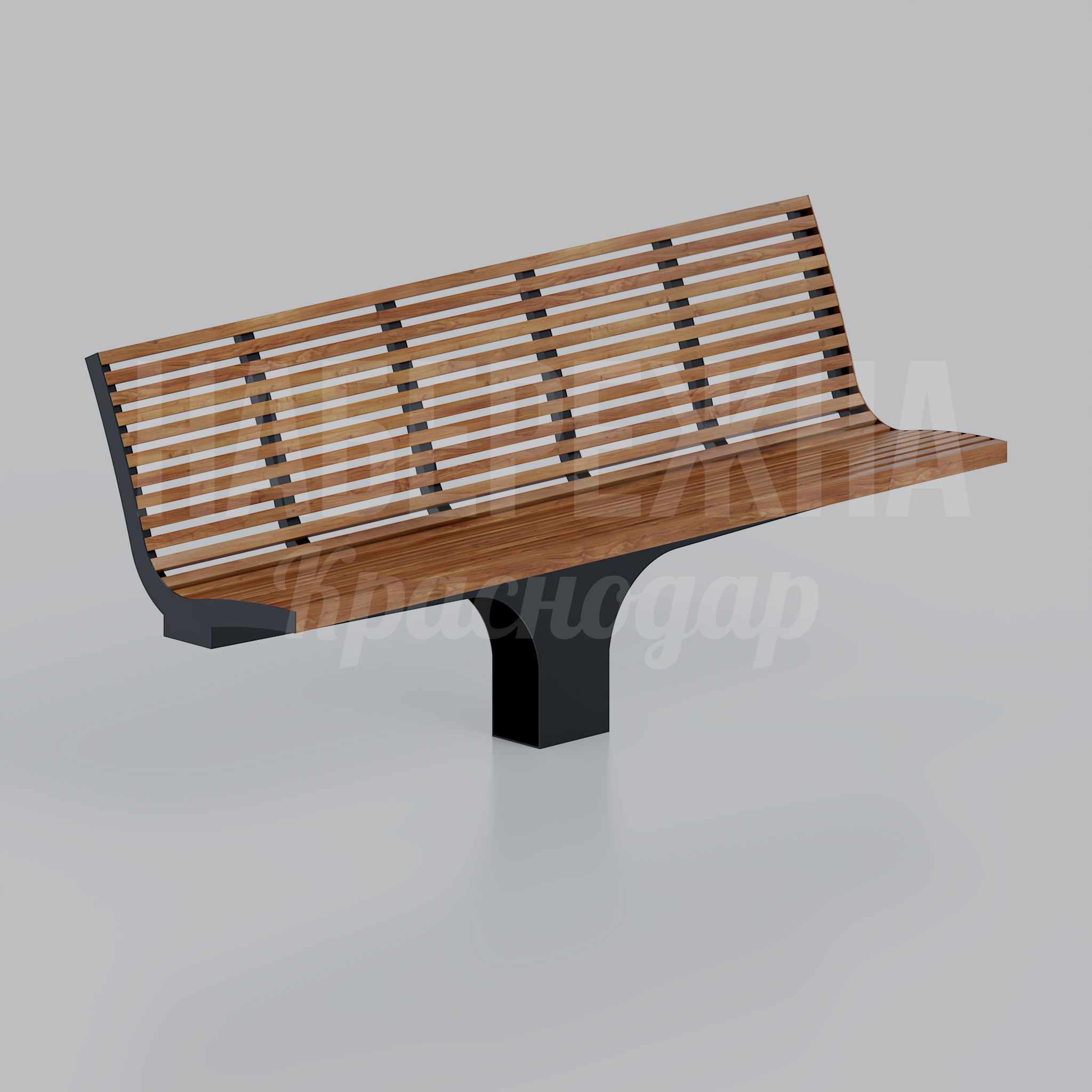 Скамейка Urjåa 700x2300x1025 мм. MAF-22.380 Скамейка с реечной спинкой и сиденьем, устойчива к нагрузкам. Подходит для парков, скверов и набережных.