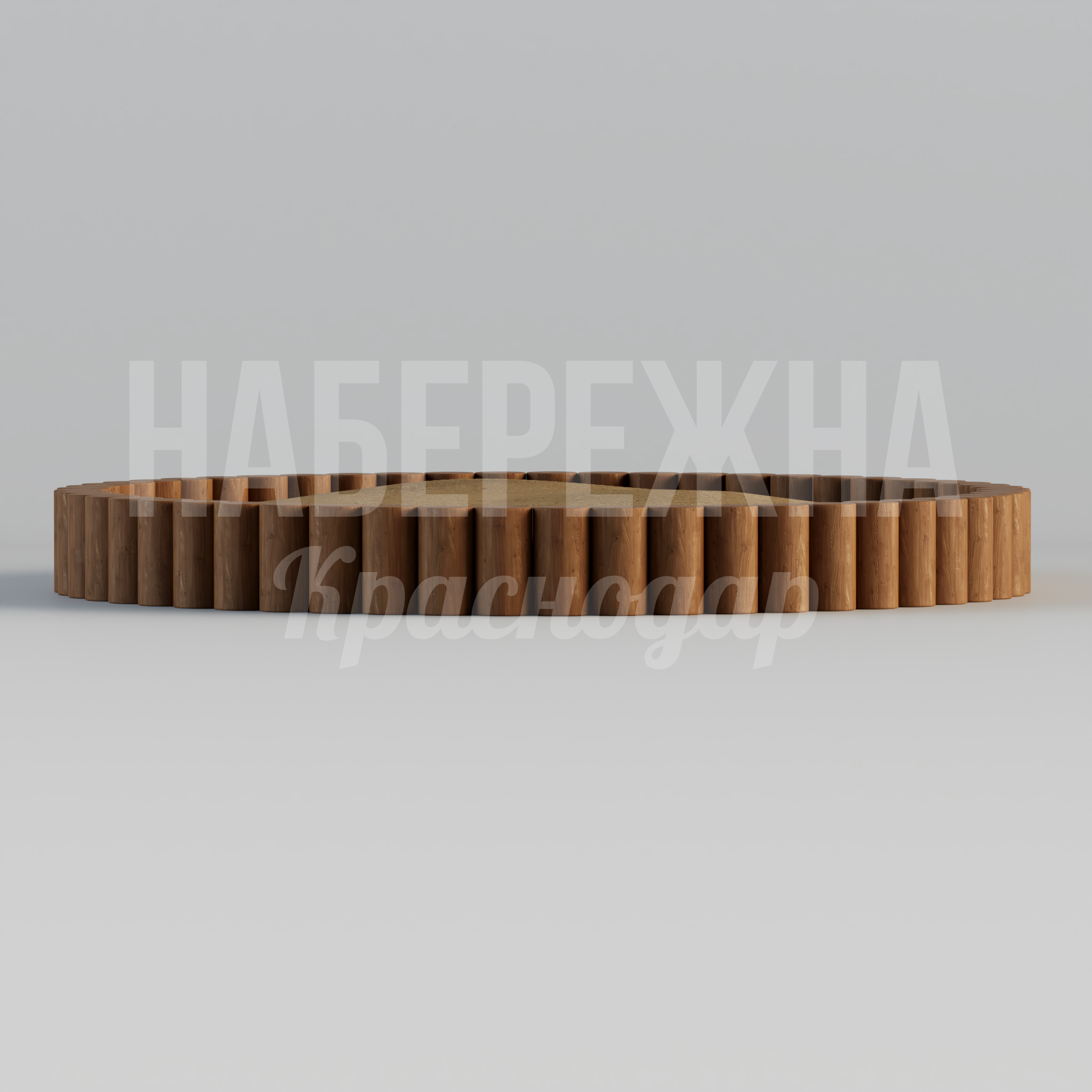 Круглая песочница Sönpidmo - купить, 3200x3200x350 мм, Дерево