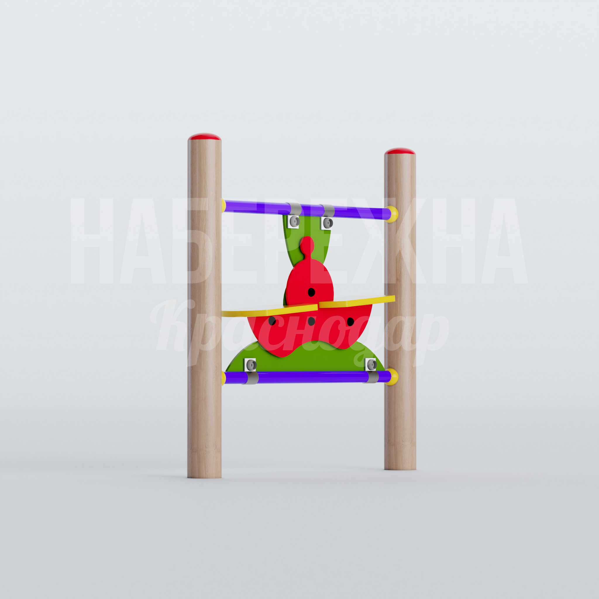 Модуль в песочницу Vivåusa 1055x200x1090 мм. MAF-22.417 Игровой модуль для песочницы с яркими перекладинами и фигурной панелью, развивает моторику и творческое мышление детей.