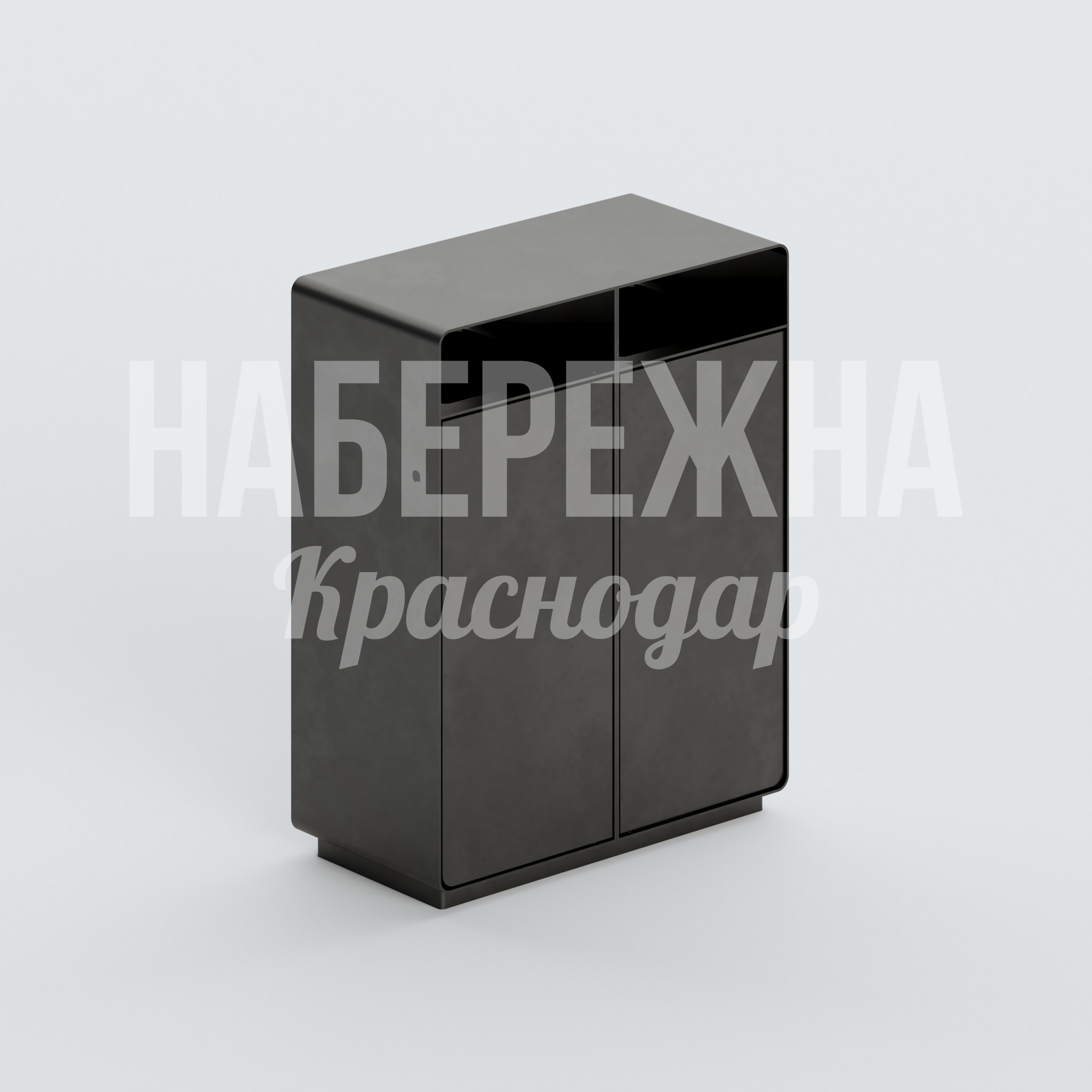 Урна Ögju 400x800x1000 мм. MAF-22.438 Урна с двумя секциями для раздельного сбора отходов. Порошковое покрытие в любом цвете RAL. Для парков и общественных пространств.