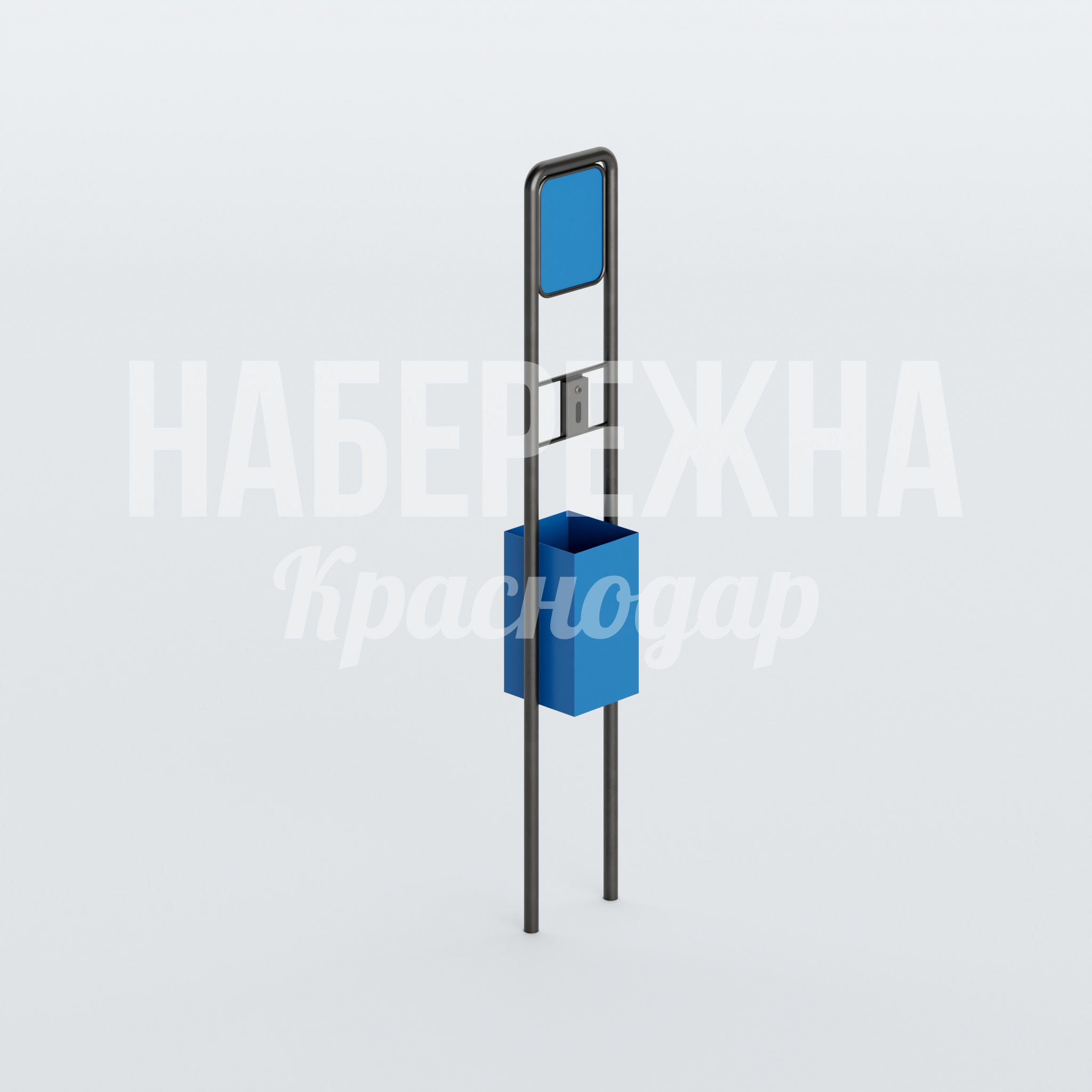 Урна Jönjer 320x415x2480 мм. MAF-22.444 Урна с интегрированным диспенсером для пакетов, вместительный контейнер и информационная панель для удобства горожан.
