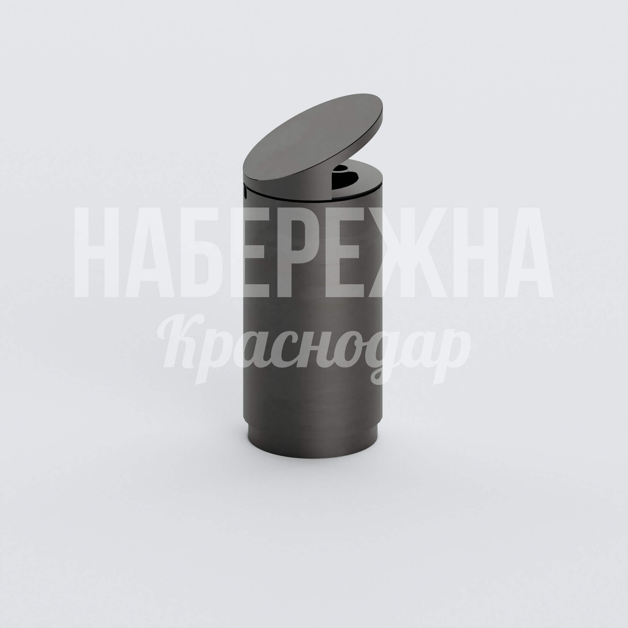 Урна Diörjo 400x400x940 мм. MAF-22.451 Урна с откидной крышкой и внутренним баком для раздельного сбора. Защита от коррозии, простое обслуживание.