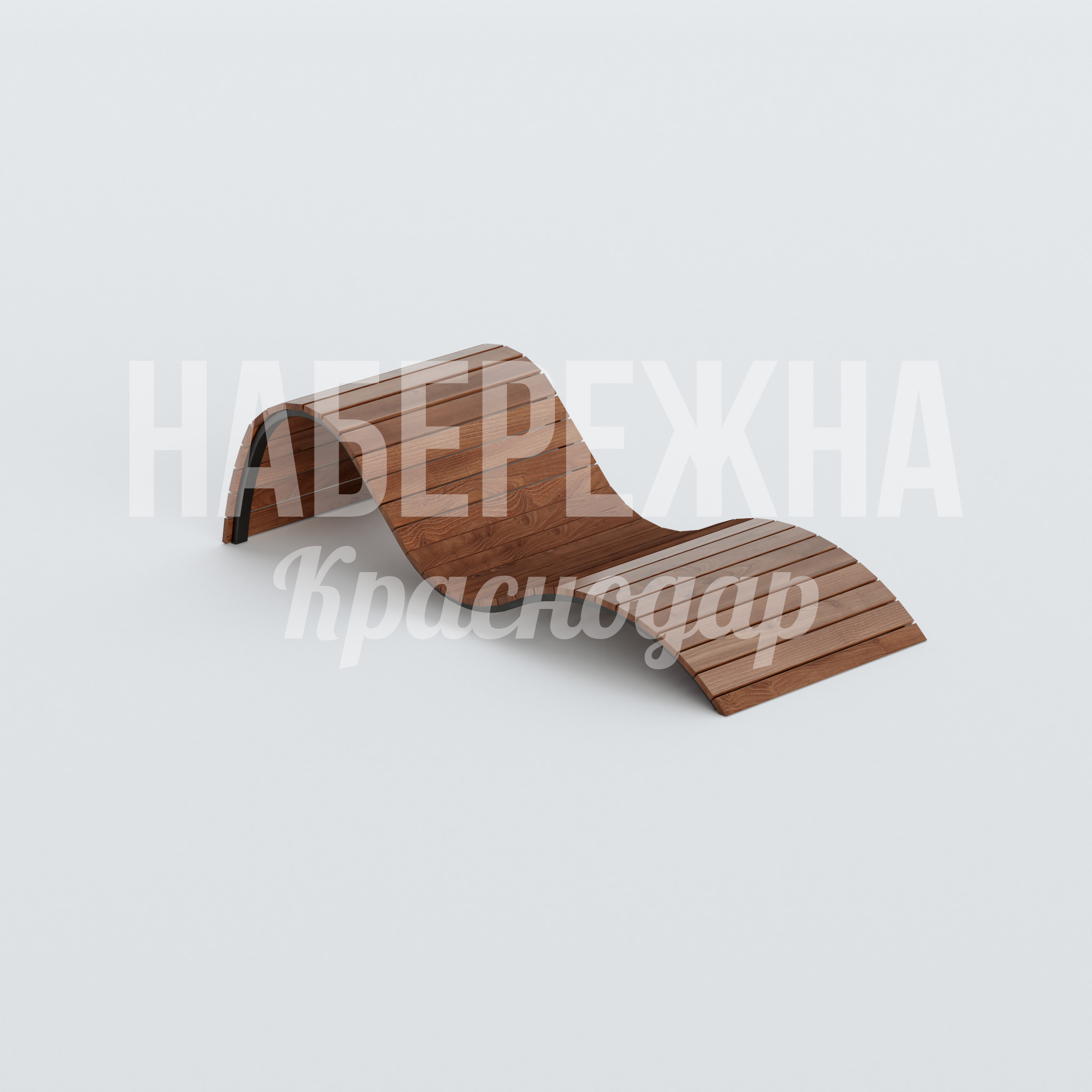 Шезлонг Oajugtog 900x2200x520 мм. MAF-22.463 Шезлонг с изогнутой спинкой и планочной конструкцией. Выдерживает интенсивную эксплуатацию в парках и на набережных.