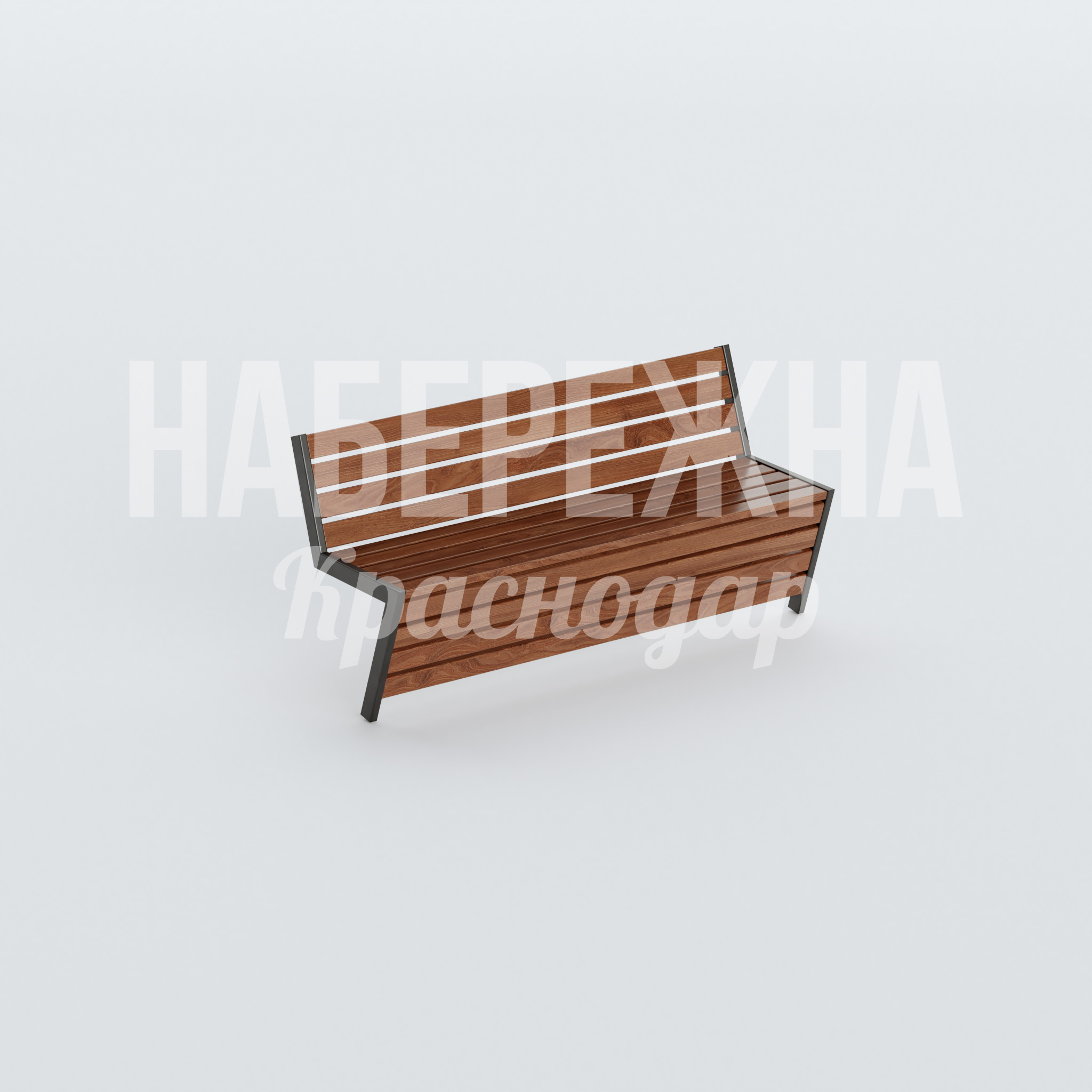 Скамейка Yuceivmå 650x1800x830 мм. MAF-22.496 Скамейка с ламелями из натурального дерева на стальном каркасе. Устойчива к нагрузкам, подходит для парков и скверов.