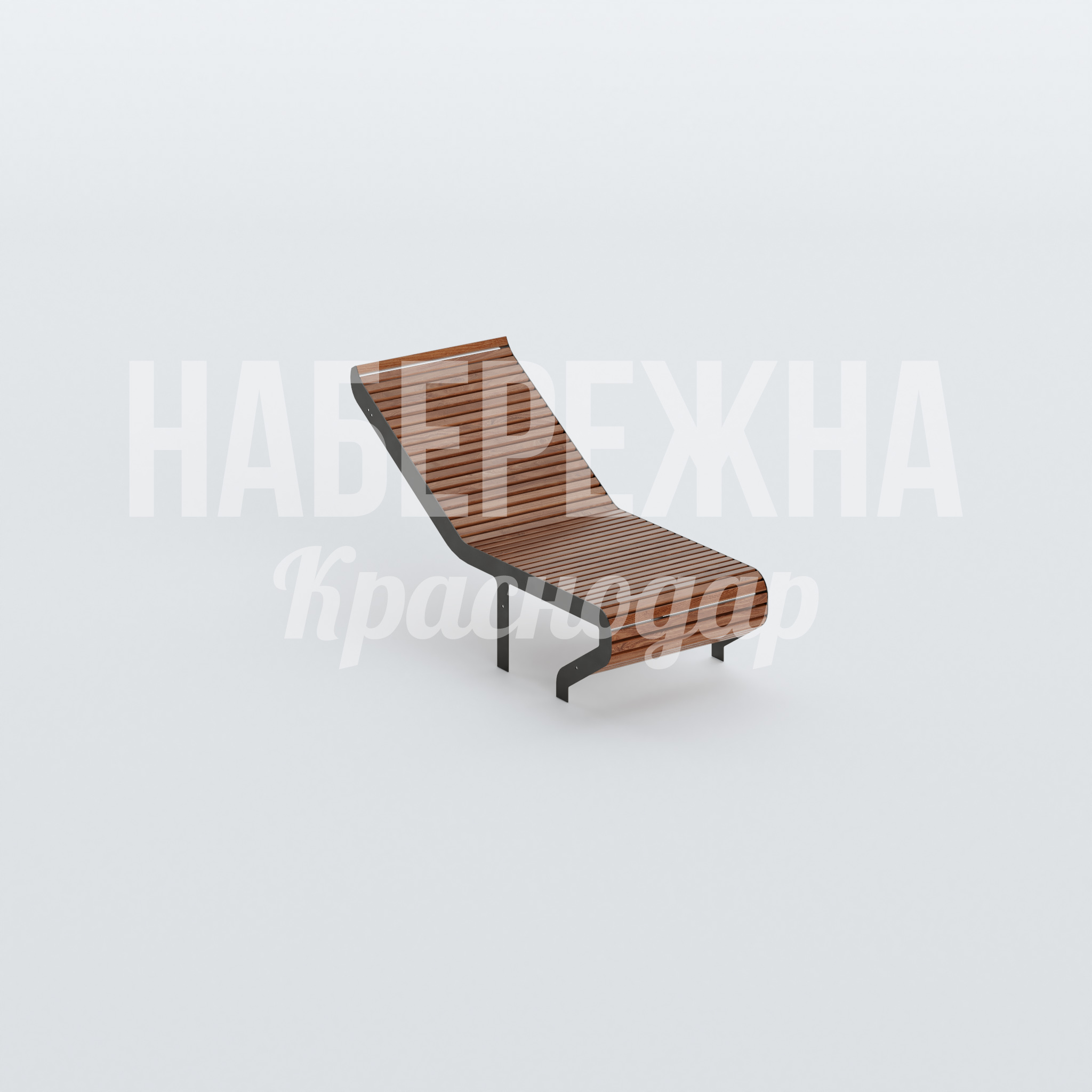 Шезлонг Oef 800x1920x990 мм. MAF-22.543 Шезлонг с деревянными ламелями на металлокаркасе. Эргономичная форма для комфортного отдыха в парках и зонах отдыха.