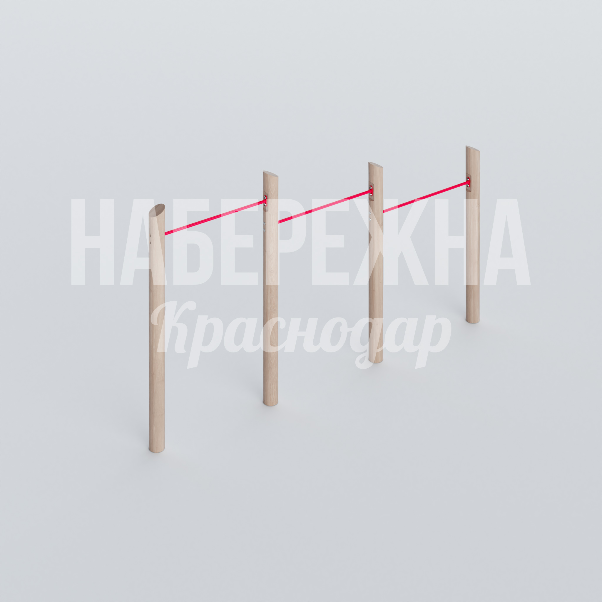 Туриниковый ряд Nusfod 180x4880x2750 мм. MAF-22.588 Турниковый ряд с деревянными стойками и металлическими перекладинами для организации спортивных площадок любой сложности.