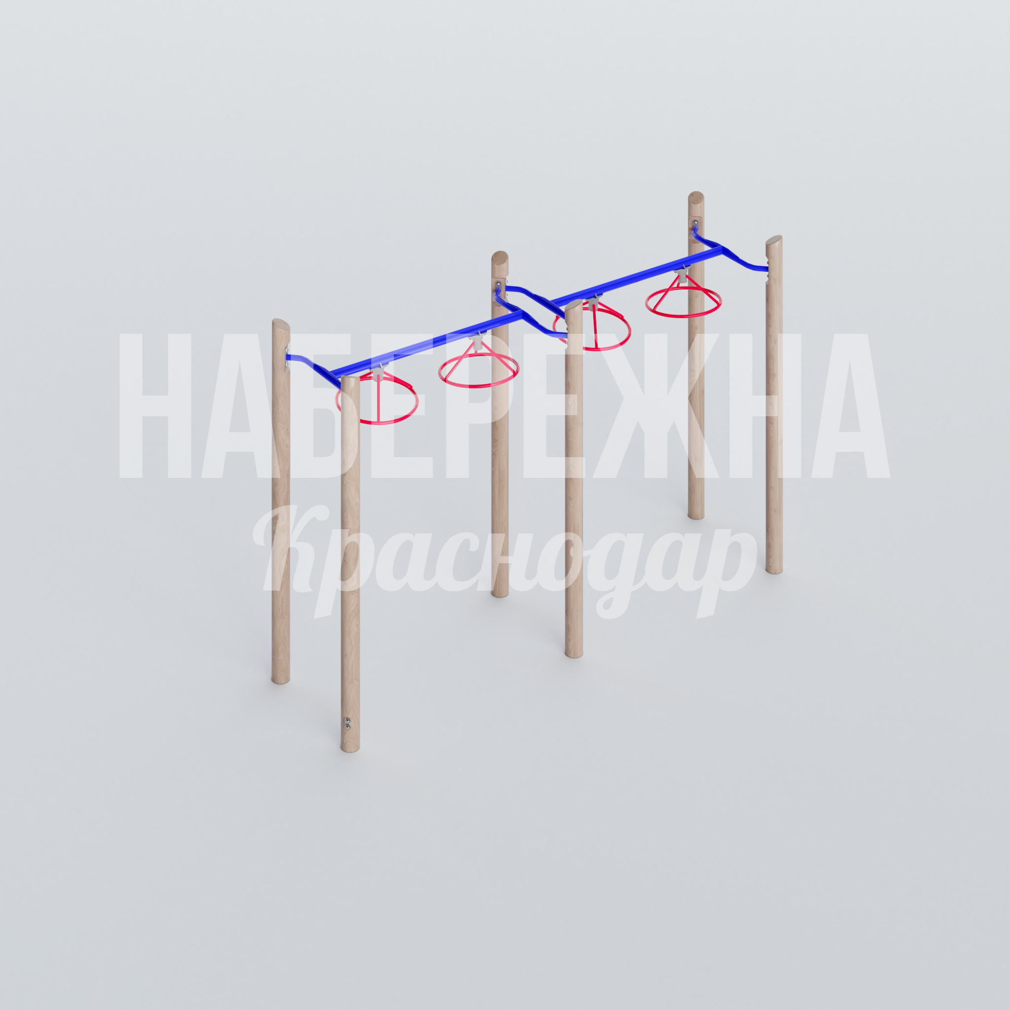 Лазалка с поворотными механизмами Mek 1260x4500x2900 мм. MAF-22.591 Лазалка с тремя поворотными механизмами для развития координации. Выдерживает интенсивную эксплуатацию на улице.