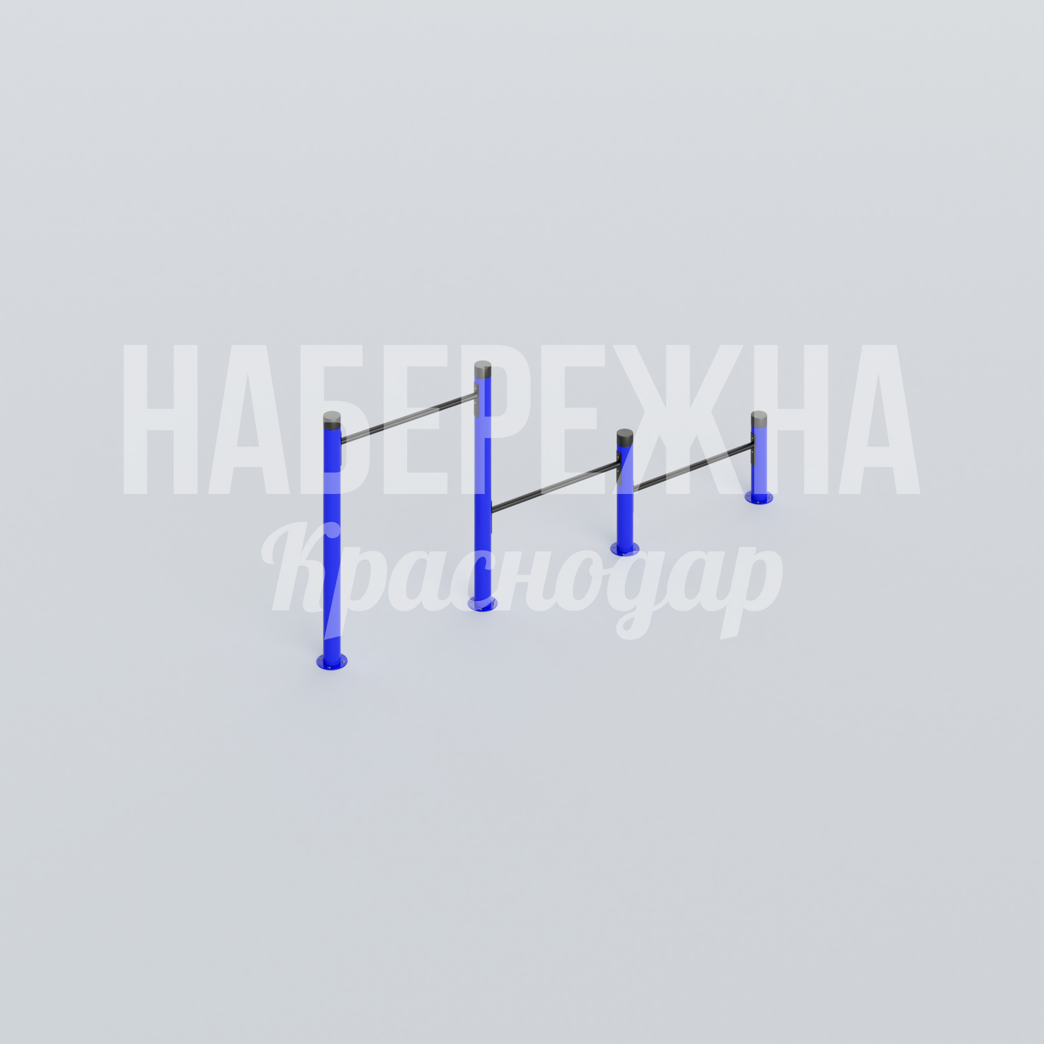 Перекладина Riefsa 185x3480x1490 мм. MAF-22.605 Перекладина для воркаут-зон с порошковым покрытием до 250 цветов RAL. Выдерживает интенсивные нагрузки.