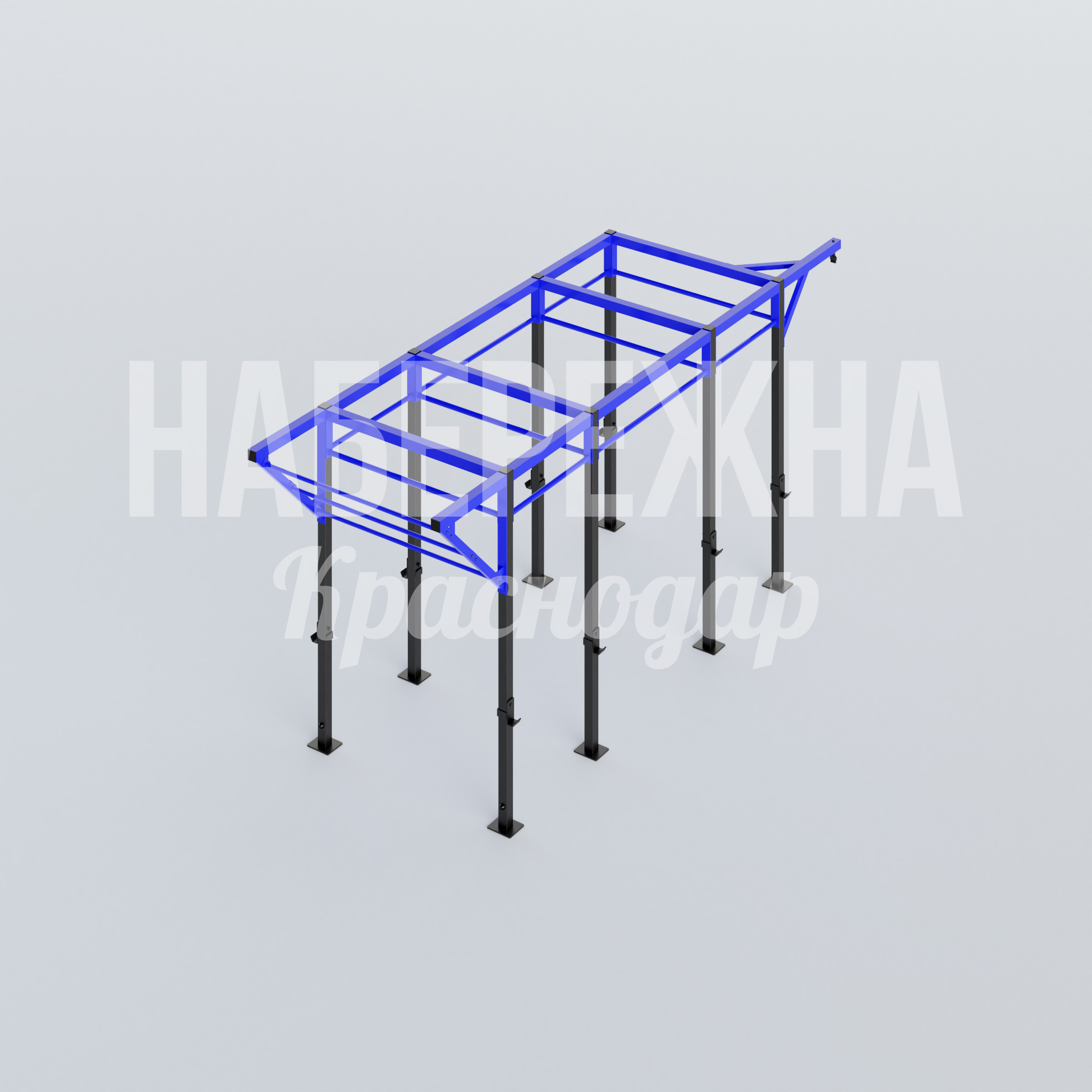 Рукоход Bofol 1950x13000x2620 мм. MAF-22.644 Рукоход из 4 секций с антивандальным покрытием. Выдерживает интенсивные нагрузки на спортплощадках и во дворах.