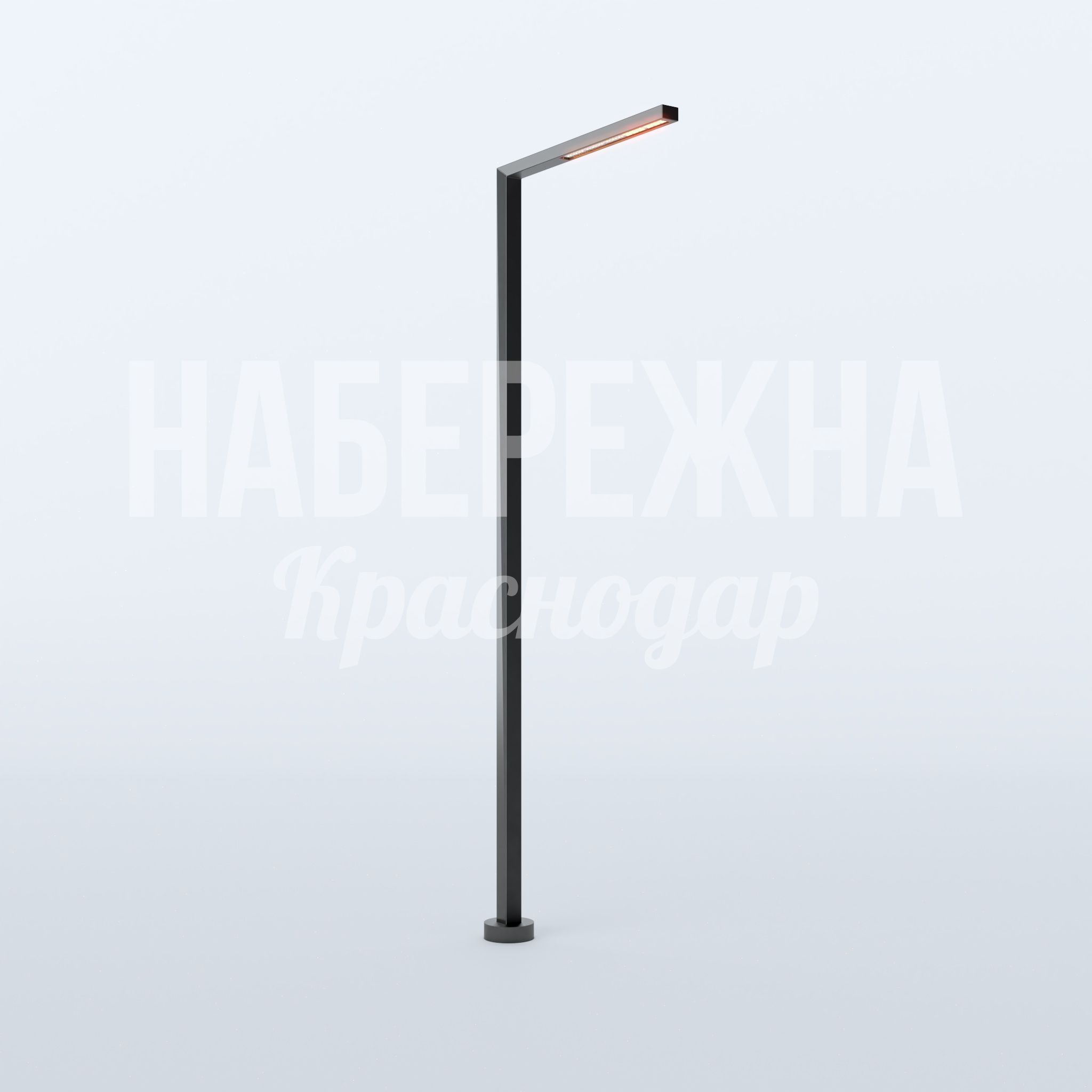 Фонарь Vödru 330x1830x5000 мм. MAF-22.699 Фонарь с LED-подсветкой и металлическим корпусом. Энергоэффективное решение для парков и скверов.