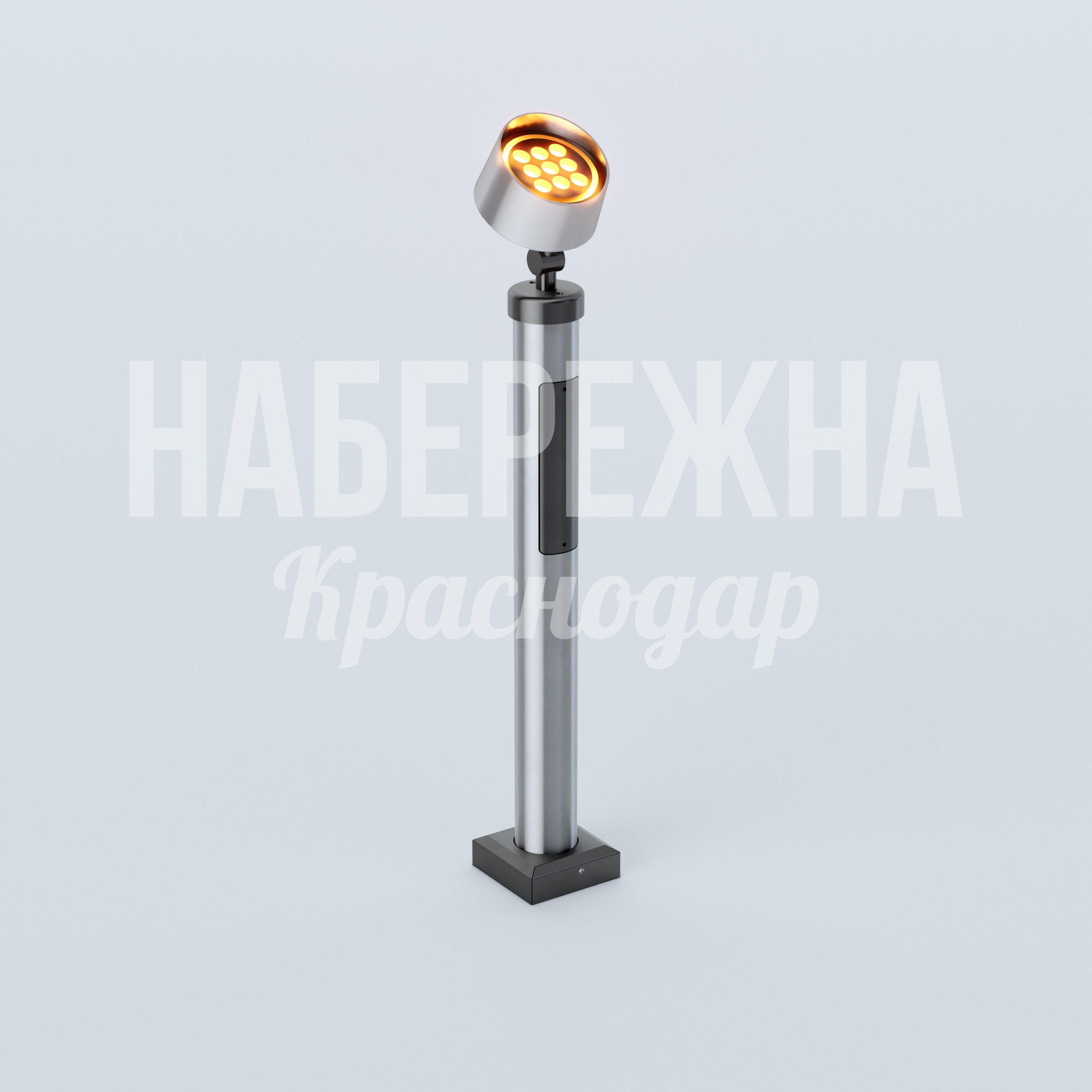 Фонарь Tugao 300x300x1350 мм. MAF-22.727 Фонарь со светодиодной подсветкой и регулируемым углом наклона. Энергоэффективен, долговечен для парков и площадей.