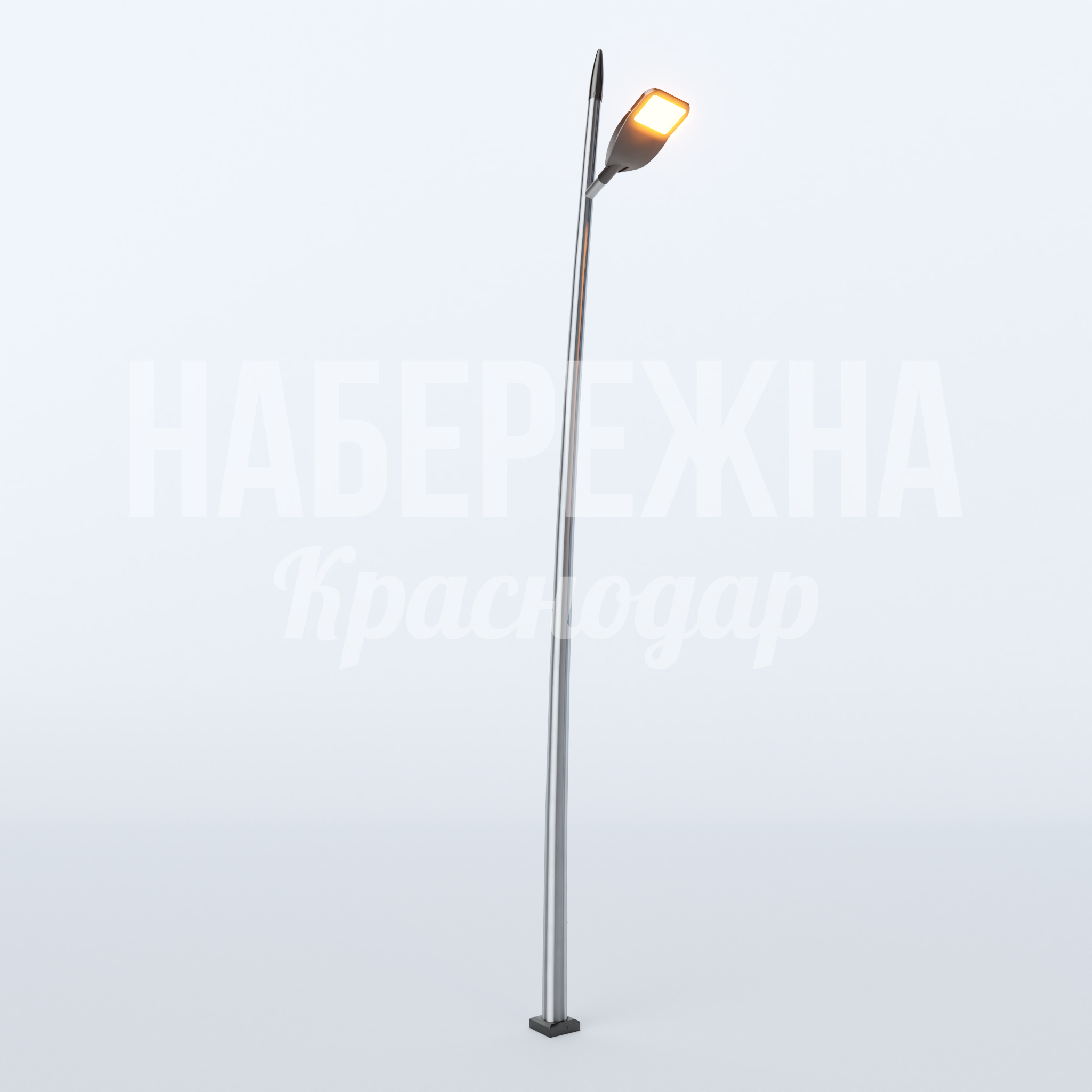 Фонарь Lövteg 290x290x5300 мм. MAF-22.787 Уличный фонарь с LED-подсветкой и узким плафоном. Высота 5,3 м. Подходит для освещения дорог и пешеходных зон.