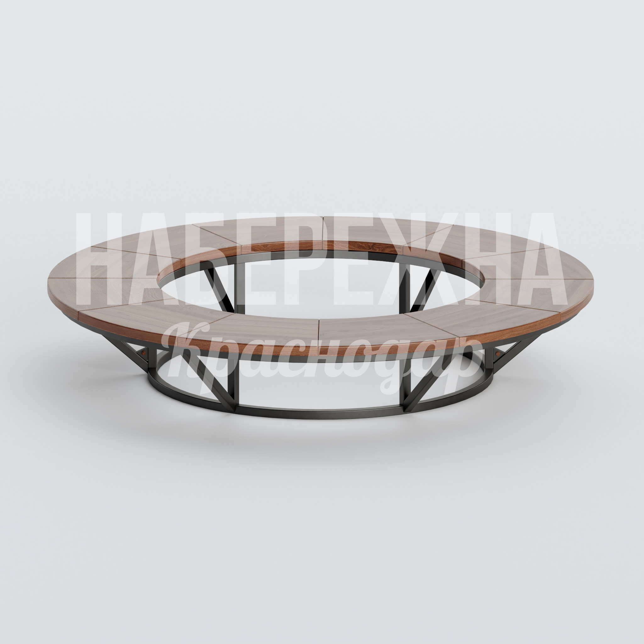 Циклическая лавка Sålvö 2500x2500x450 мм. MAF-22.793 Циклическая лавка с круговым сидением для групповых зон. Вмещает до 8 человек. Усиливает коммуникацию посетителей.