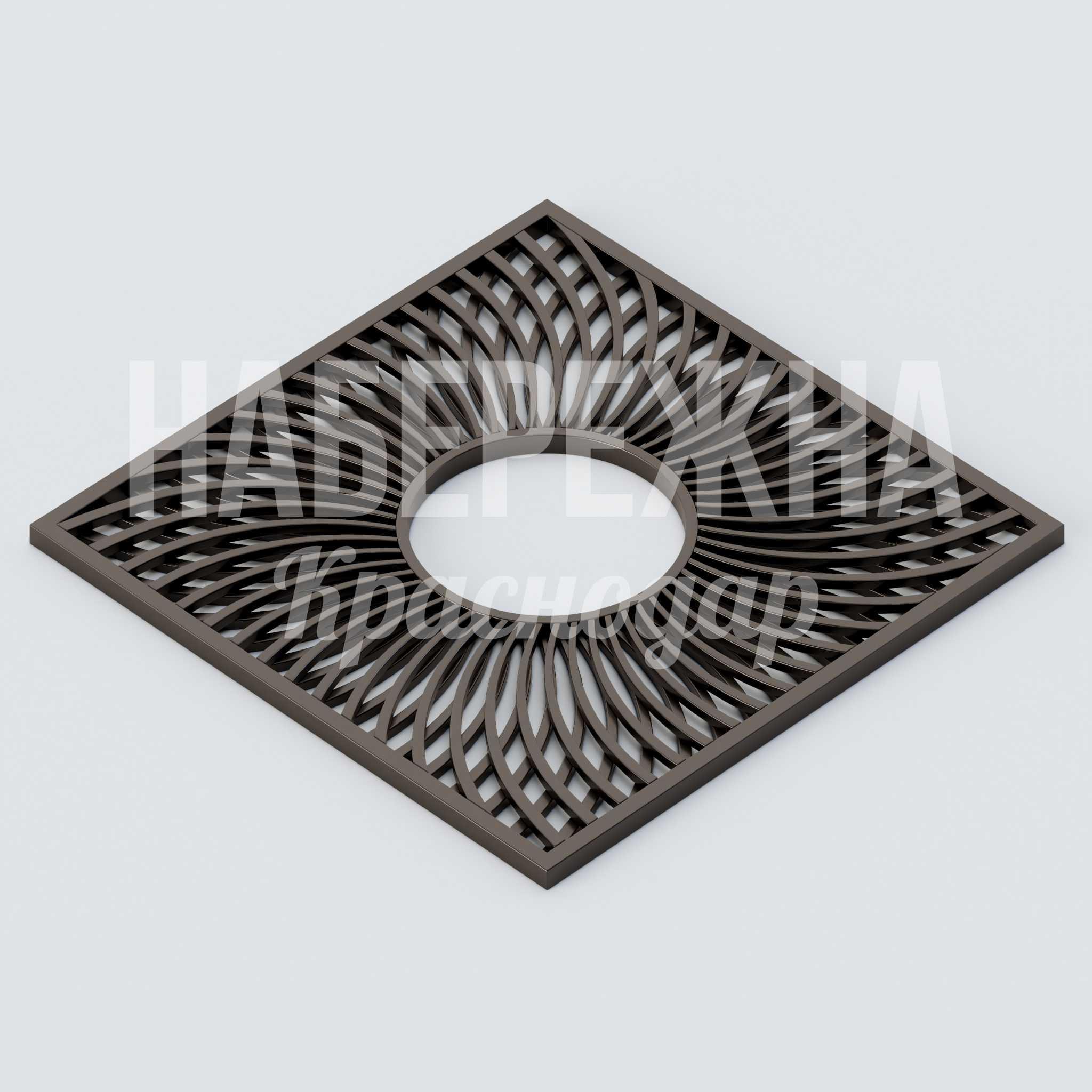 Приствольная решетка Cöul 1500x1500x50 мм. MAF-22.842 Приствольная решетка с декоративным узором обеспечивает защиту корневой системы и улучшает водообмен дерева.