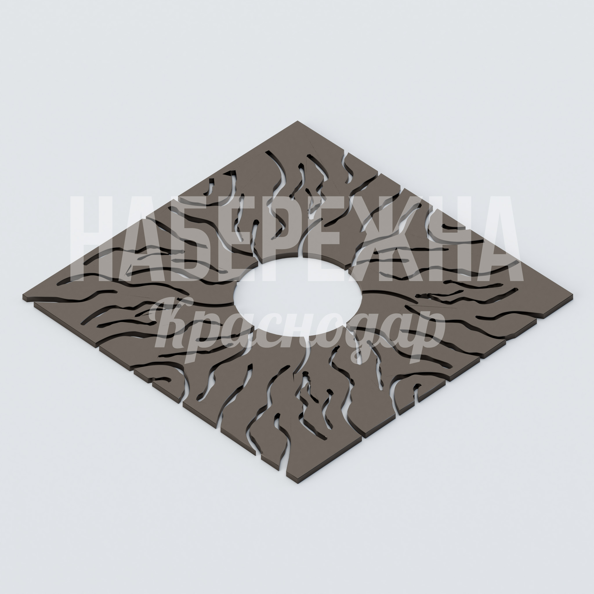 Приствольная решетка Eud 1500x1500x50 мм. MAF-22.844 Приствольная решетка с декоративным орнаментом защищает корневую систему и обеспечивает циркуляцию воздуха.