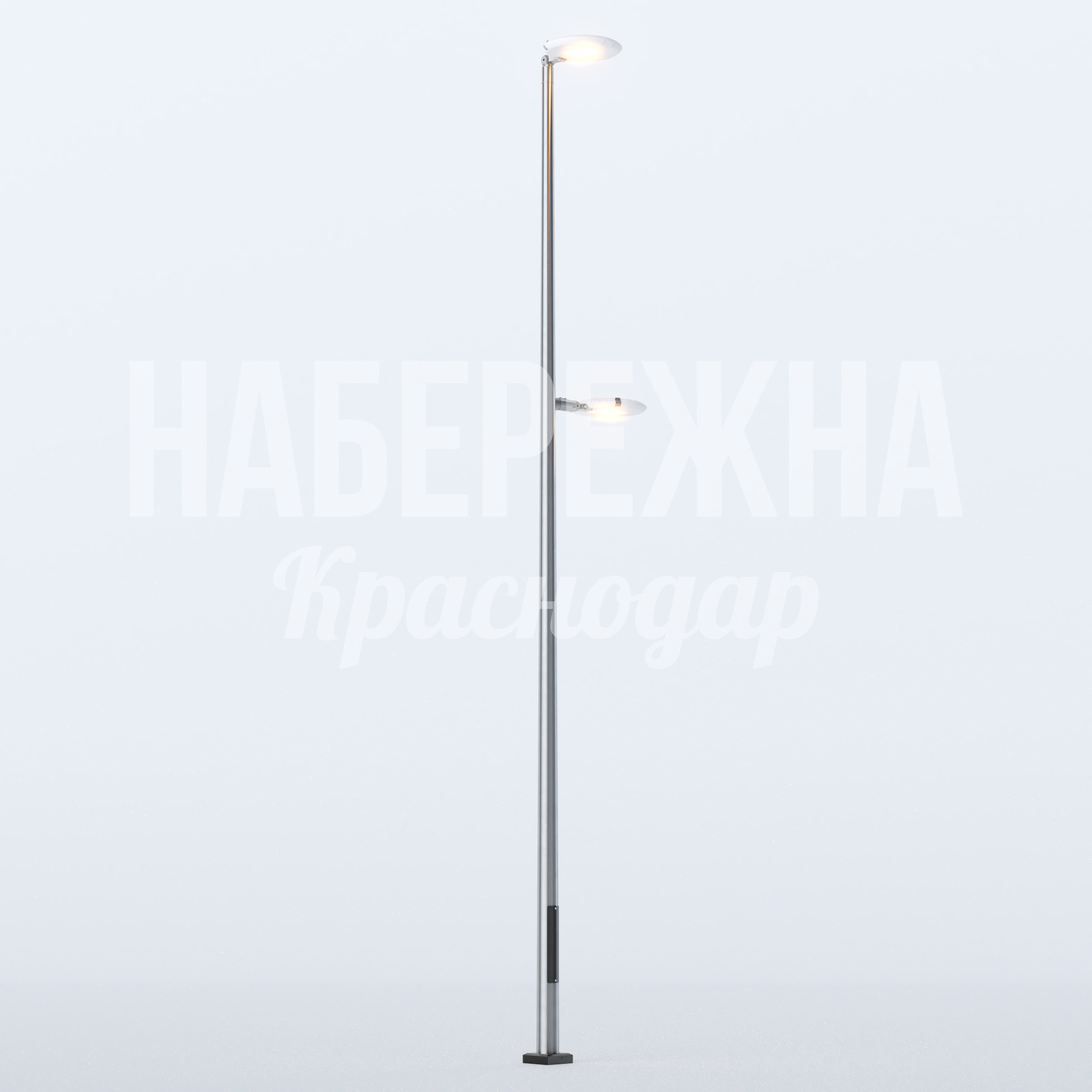 Фонарь Påö — купить, MAF-22.893 | Набережна Фонарь Påö 800x1000x6200 мм. MAF-22.893 Фонарь с двухуровневой системой освещения: верхний светильник для проезжей части, боковой для пешеходных зон.