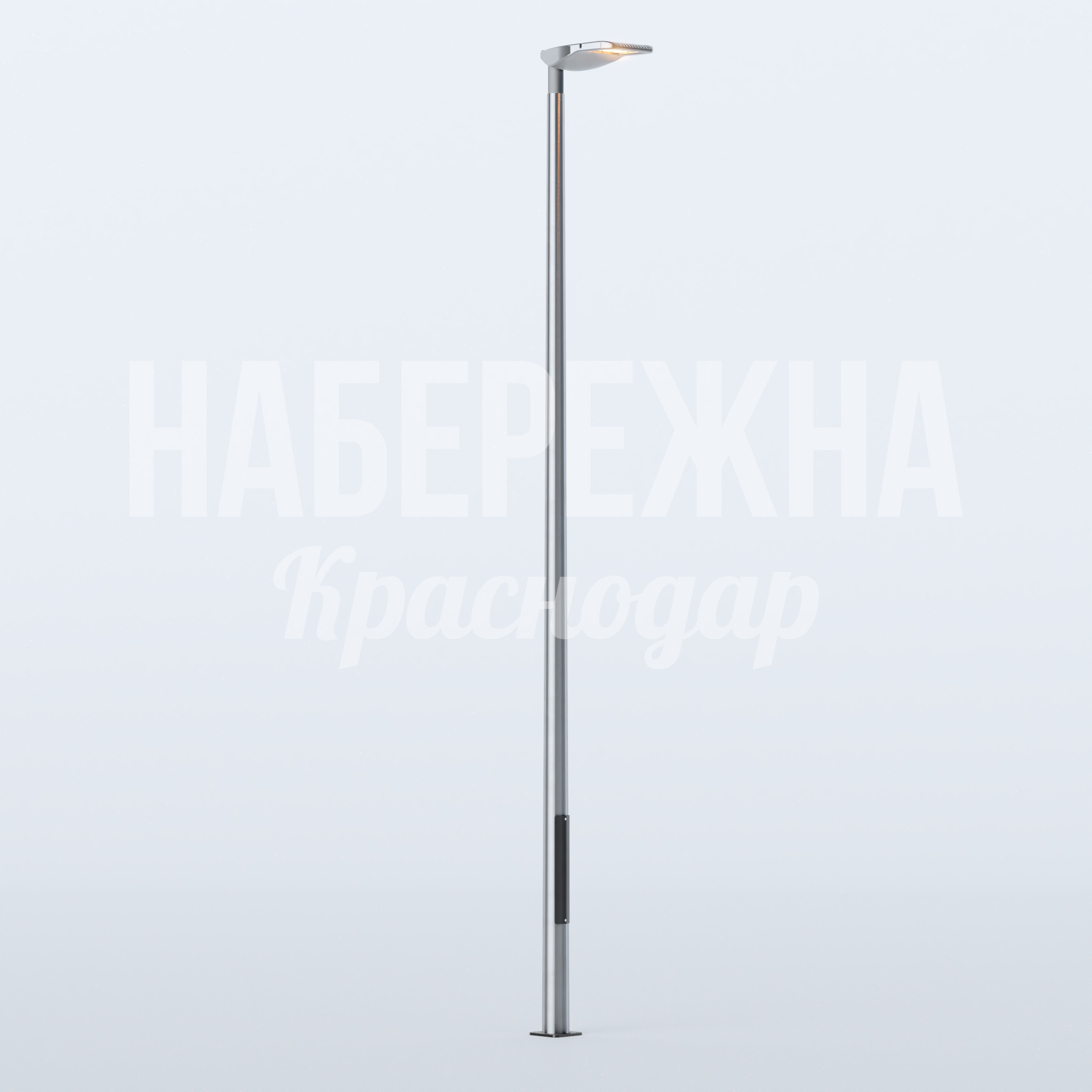 Фонарь Pocpo 300x560x4200 мм. MAF-22.906 Уличный фонарь с LED-подсветкой и металлической опорой. Энергоэффективное освещение парков и аллей.