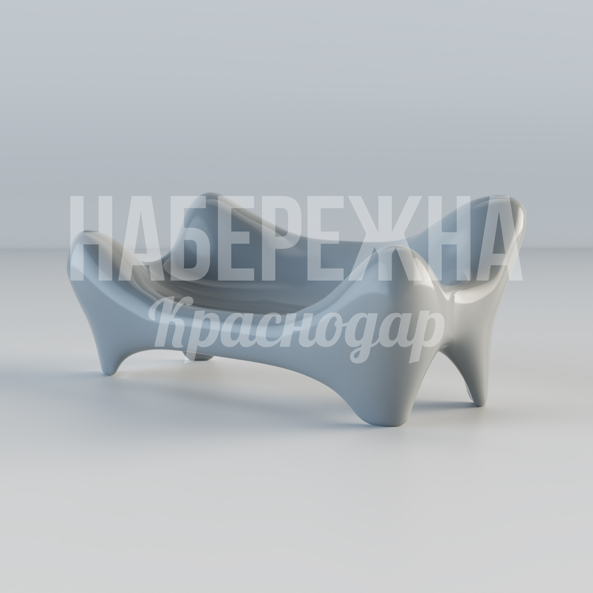 Диван-Лавочка Suej 980x2070x860 мм. MAF-23.116-1 Диван-лавочка с архитектурной формой и встроенной подсветкой для благоустройства общественных зон и парков.