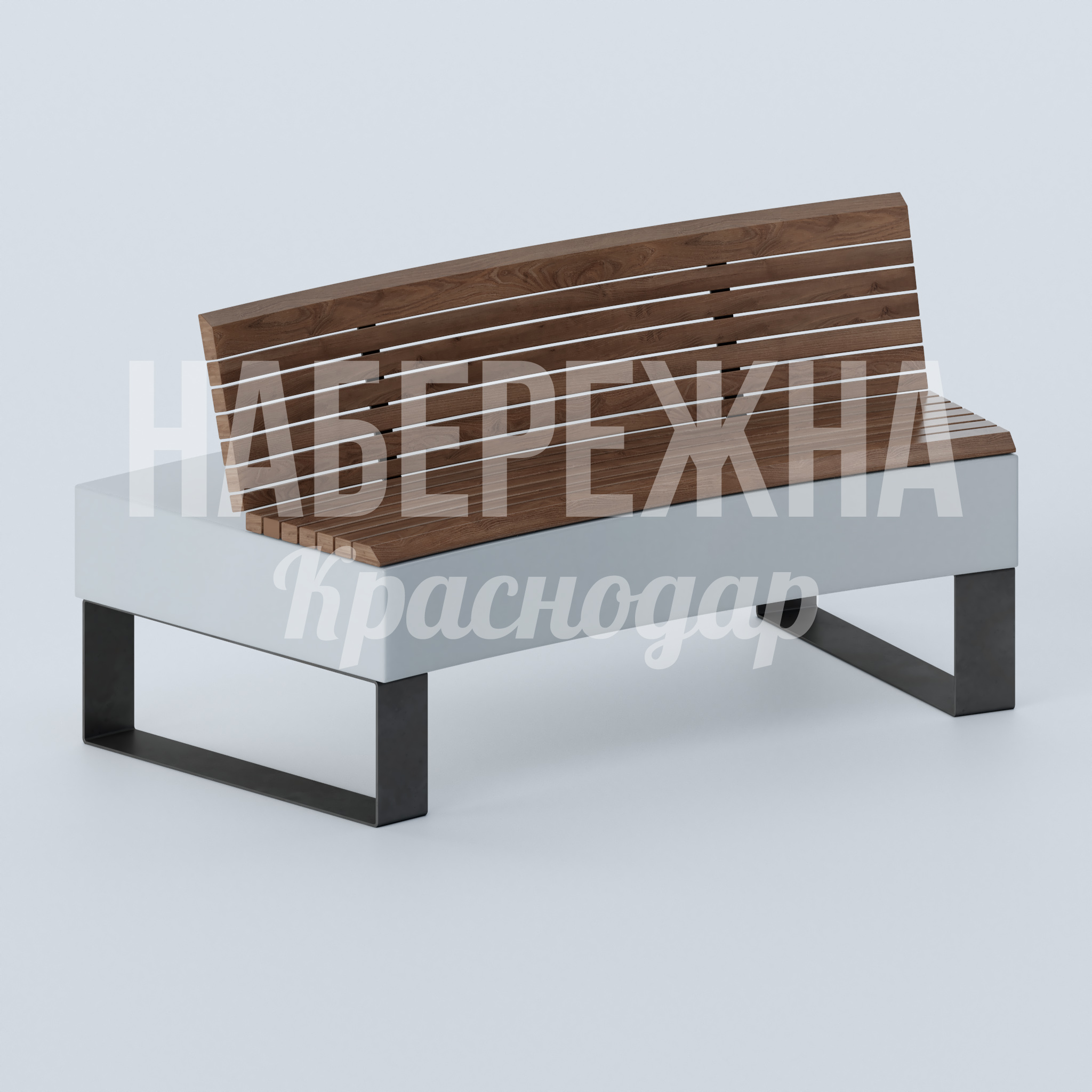 Скамейка Itloo сегмент 3 — купить, MAF-23.119-1 | Набережна Скамейка Itloo сегмент 3 1900x2085x820 мм. MAF-23.119-1 Скамейка с комбинированным каркасом и деревянными ламелями. Вмещает до 6 человек. Стойкая к нагрузкам и погоде.