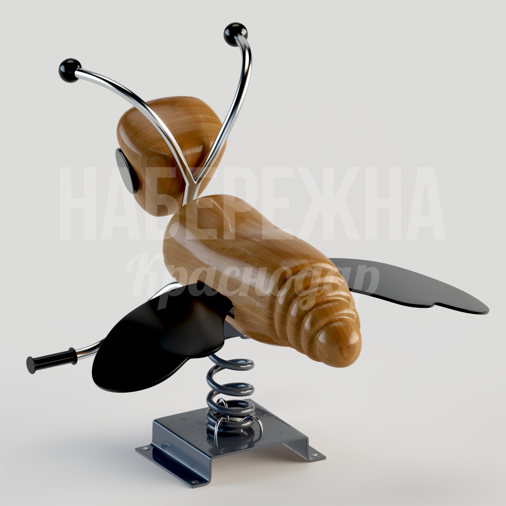 Качалка Балансир Vespa — купить, MAF-24.034-4 | Набережна Качалка Балансир Vespa - заказать, Пружинные качалки, Металл, Дерево
