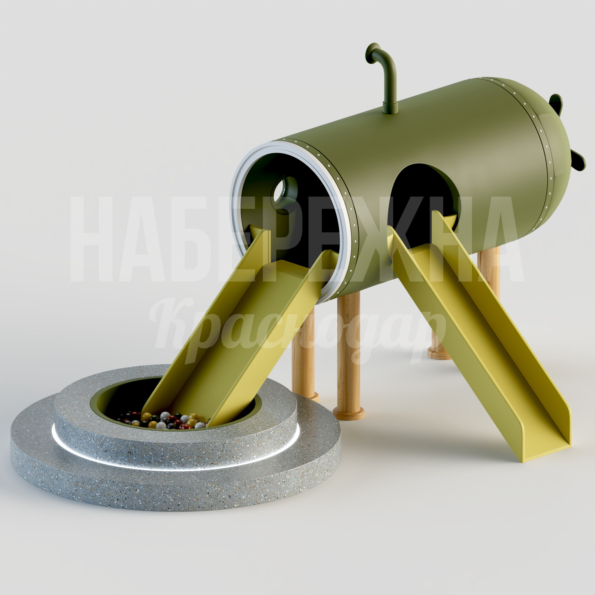 Детская горка Uum — купить, MAF-24.048 | Набережна Детская горка Uum 3000x5000x2550 мм. MAF-24.048 Горка с тоннельной конструкцией и двумя спусками. Антивандальное исполнение. Подходит для детей 3-12 лет.