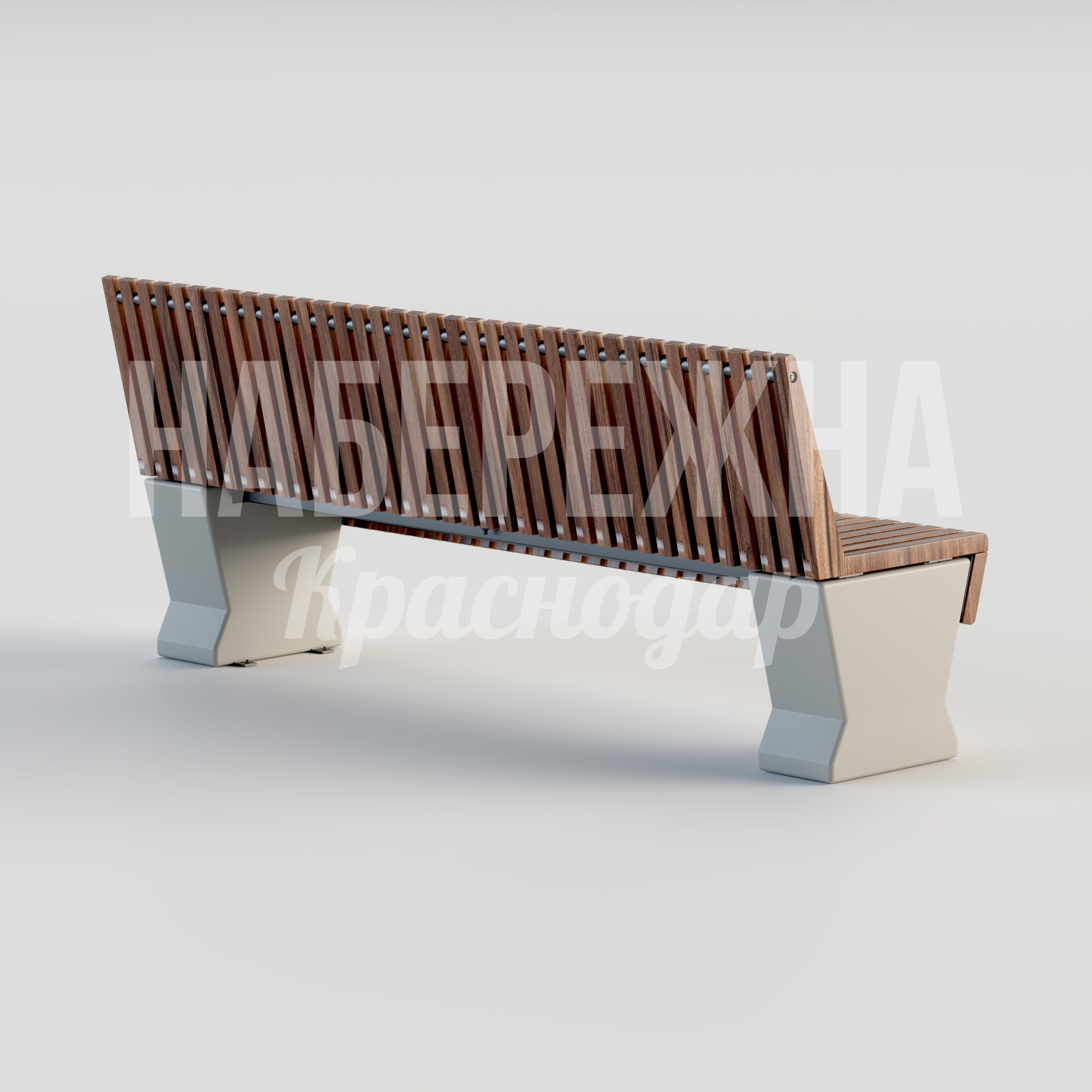 Скамейка Yölceib — купить, MAF-24.112 | Набережна Скамейка Yölceib - заказать, Скамейки, Бетон, Дерево