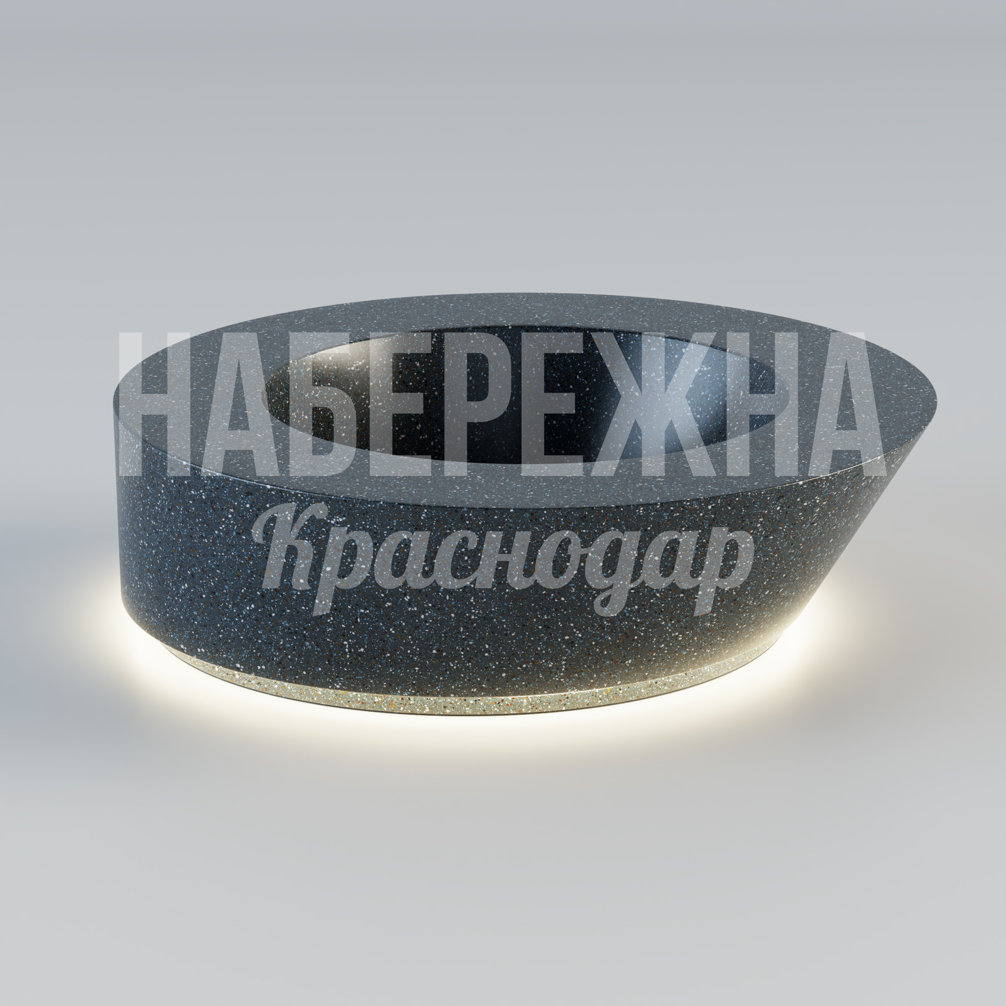 Вазон Påcgil с подсветкой 1670x1670x470 мм. MAF-24.117-1 Вазон круглой формы со встроенной LED-подсветкой. Создаёт акценты в озеленении, работает круглосуточно.