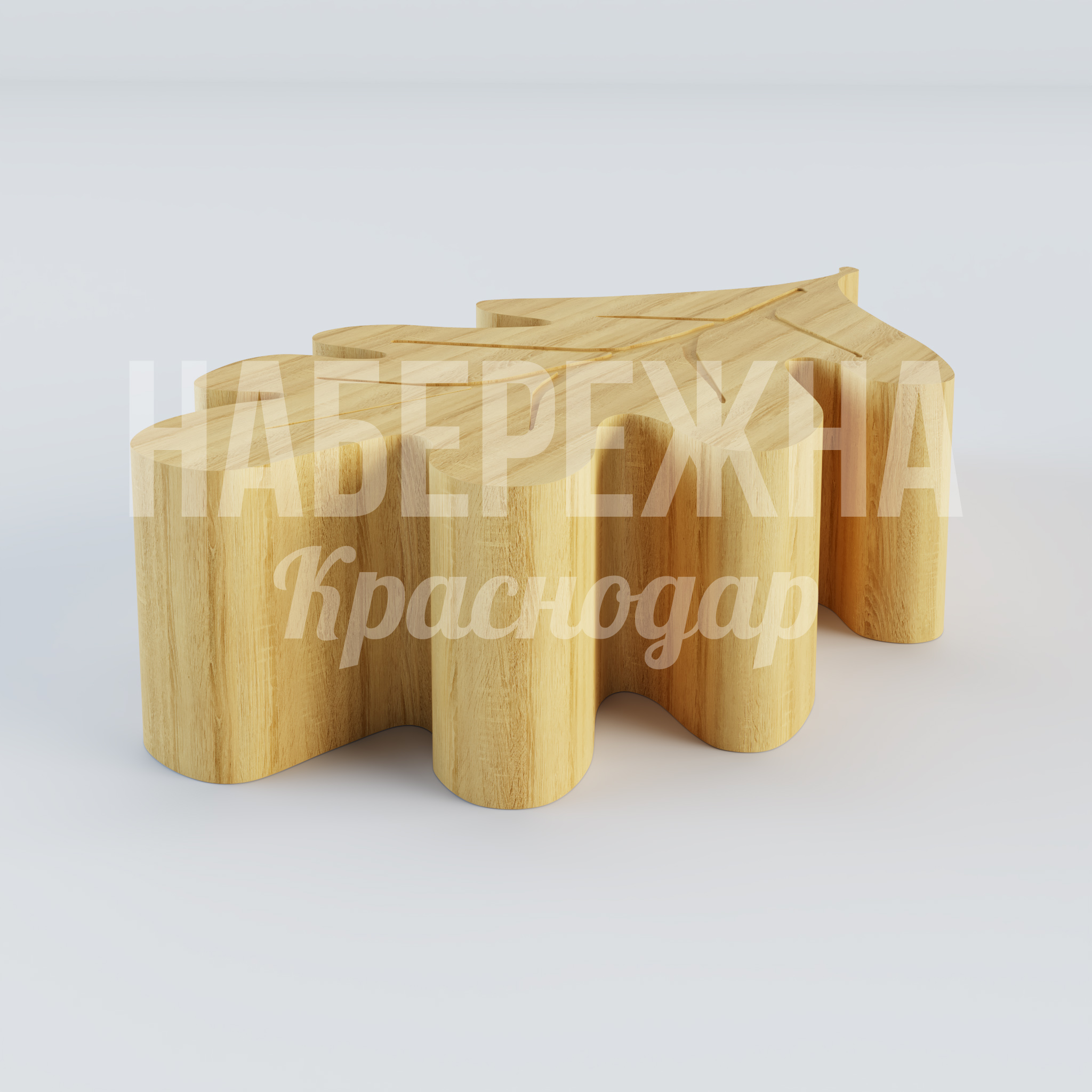 Лавочка Ebnio 1000x1800x450 мм. MAF-25.005 Лавочка с волнообразным профилем сиденья и устойчивой конструкцией на шести опорах для комфортного отдыха в парках.